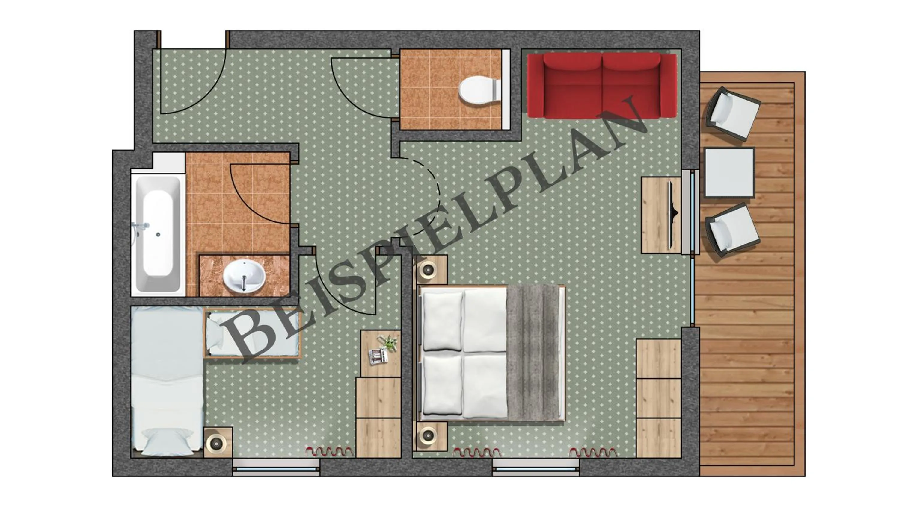 Photo of the whole room in Hotel Babymio