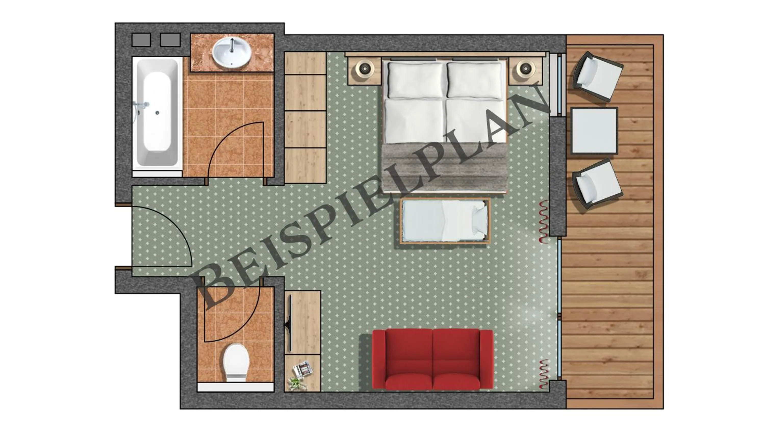 Photo of the whole room in Hotel Babymio