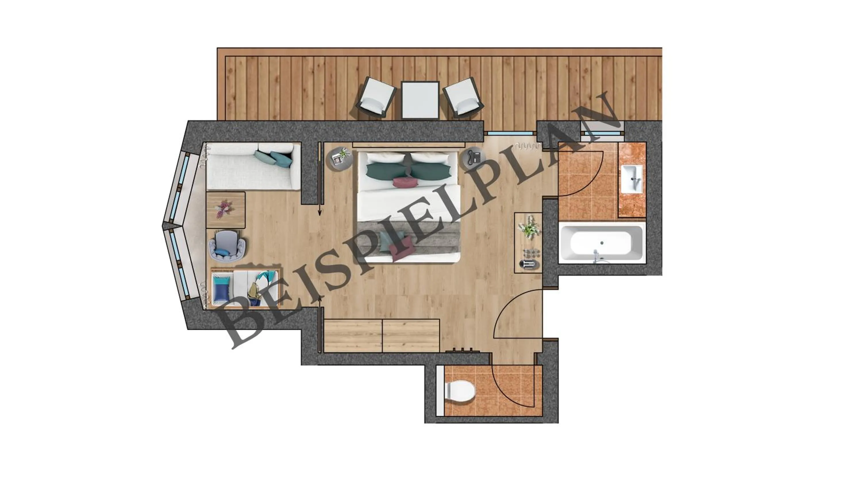 Photo of the whole room in Hotel Babymio