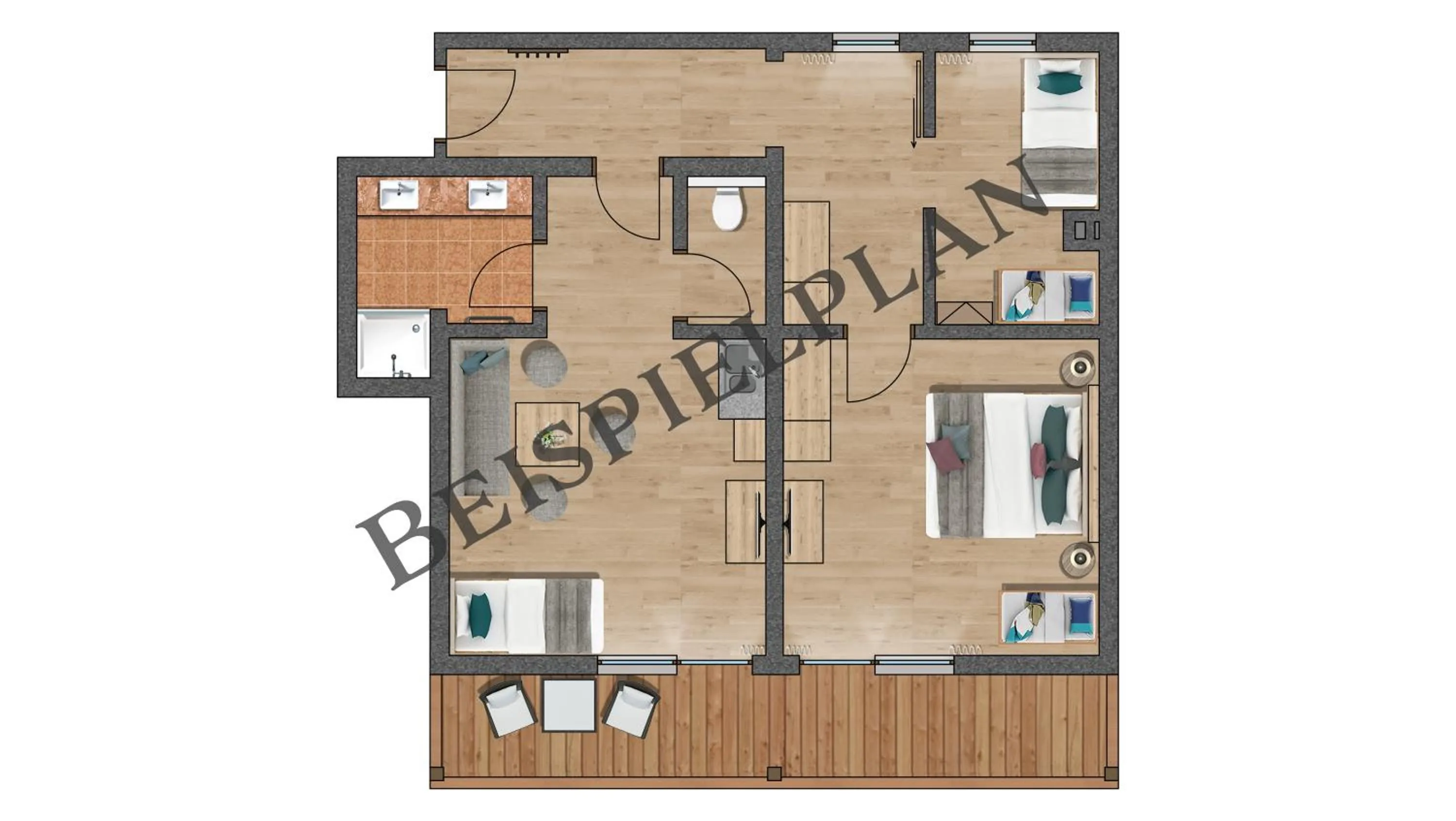 Photo of the whole room in Hotel Babymio