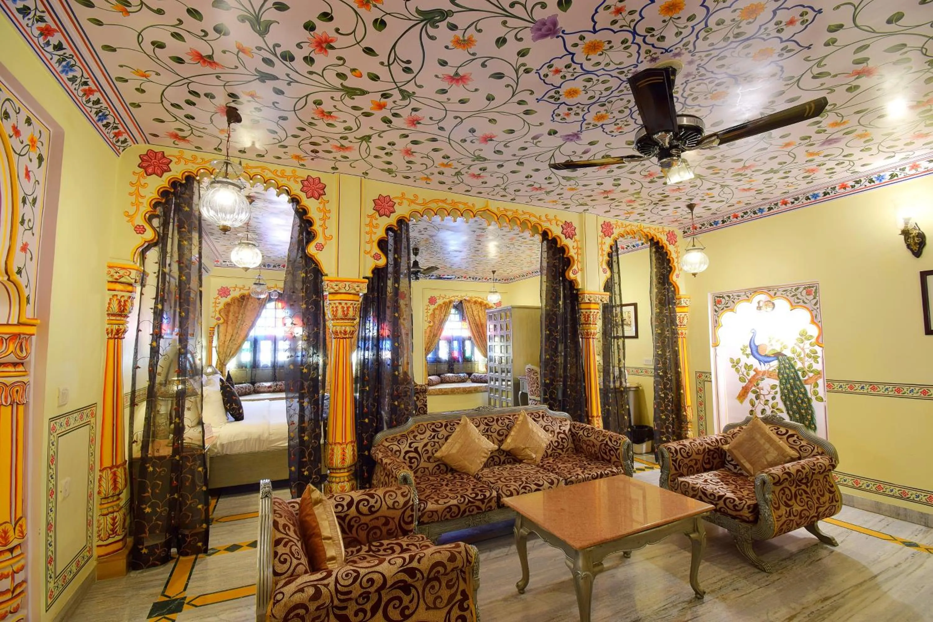 Seating area in Umaid Bhawan - A Heritage Style Boutique Hotel