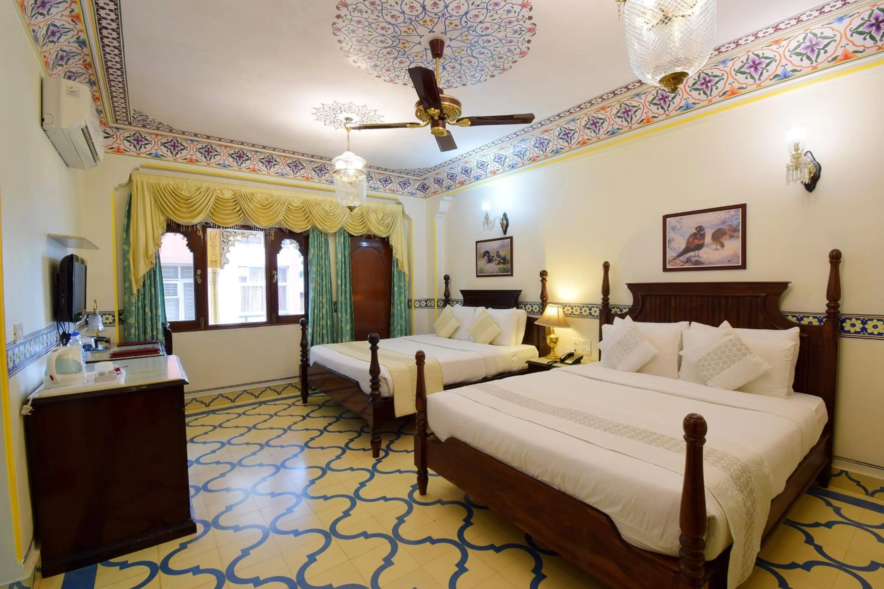 Photo of the whole room, Bed in Umaid Bhawan - A Heritage Style Boutique Hotel