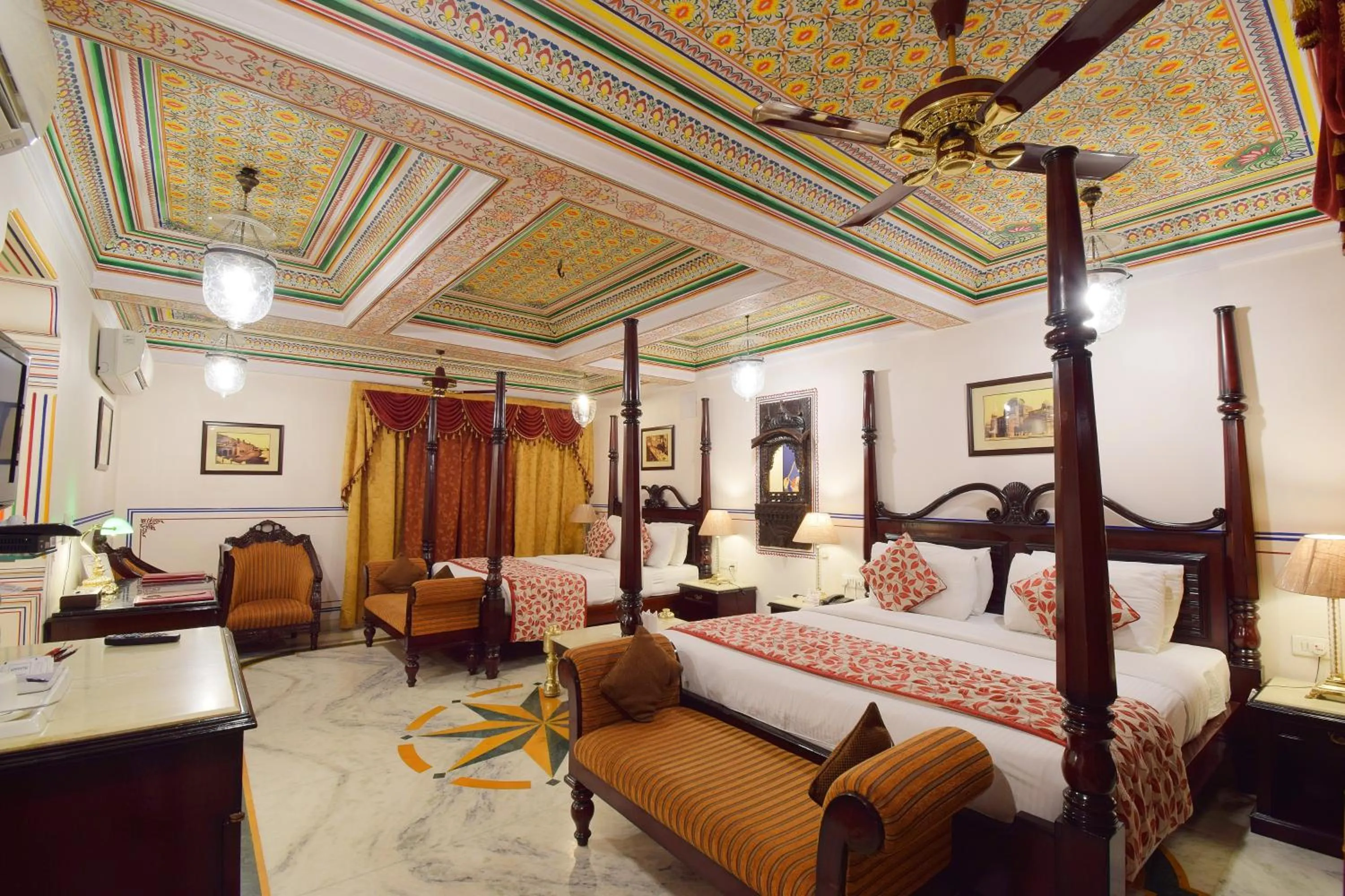 Photo of the whole room, Bed in Umaid Bhawan - A Heritage Style Boutique Hotel