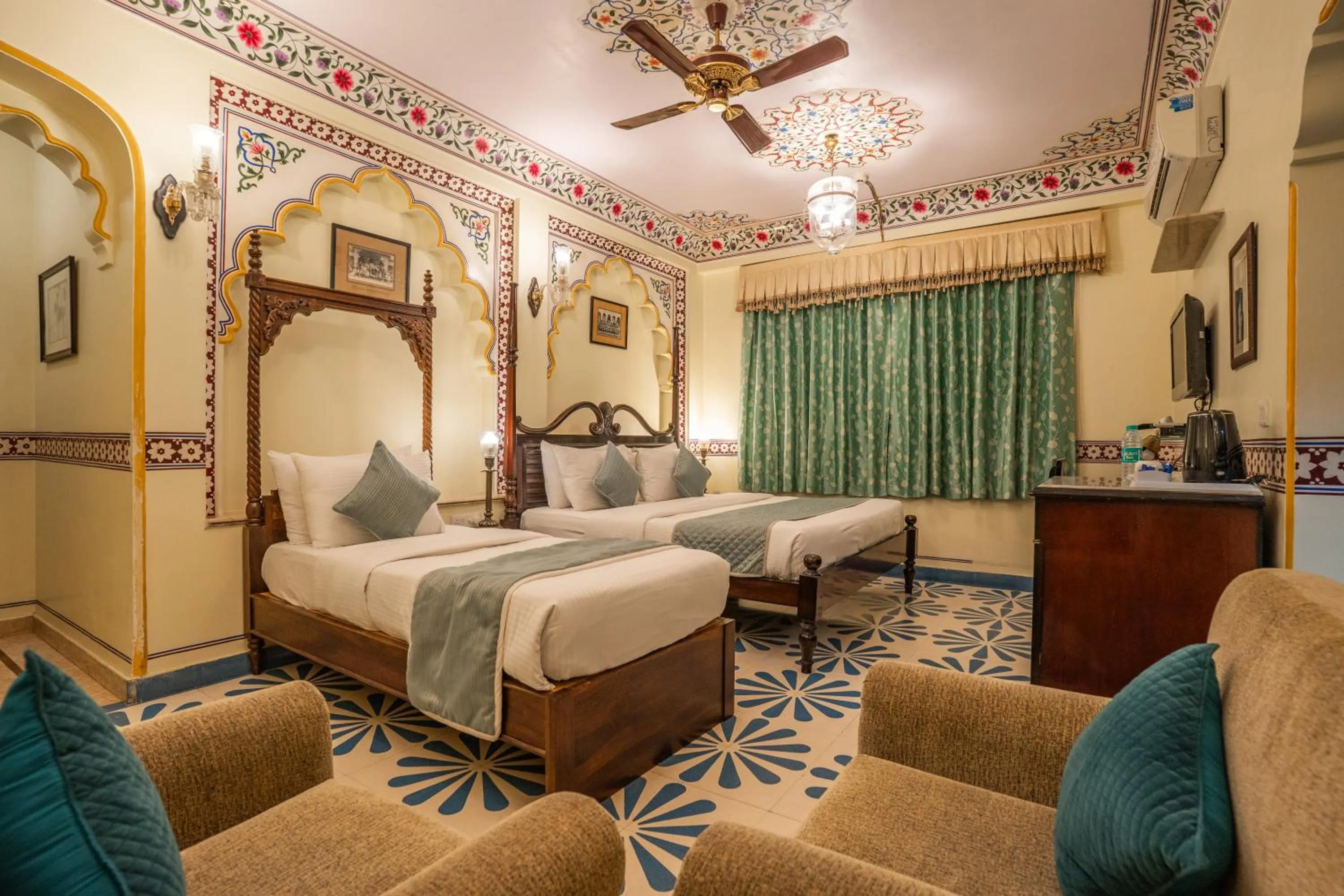 Bed in Umaid Bhawan - A Heritage Style Boutique Hotel