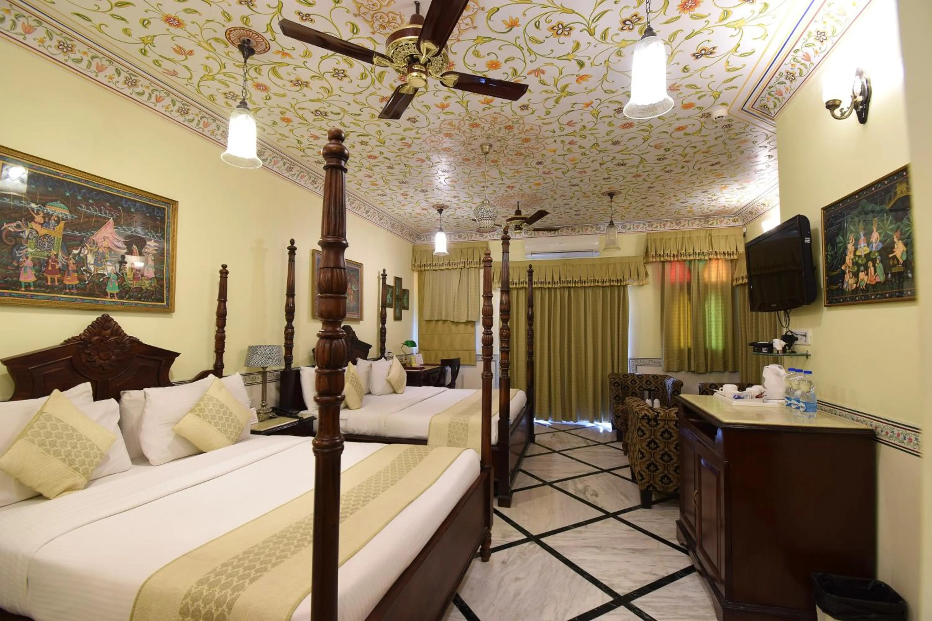 Photo of the whole room, Bed in Umaid Bhawan - A Heritage Style Boutique Hotel
