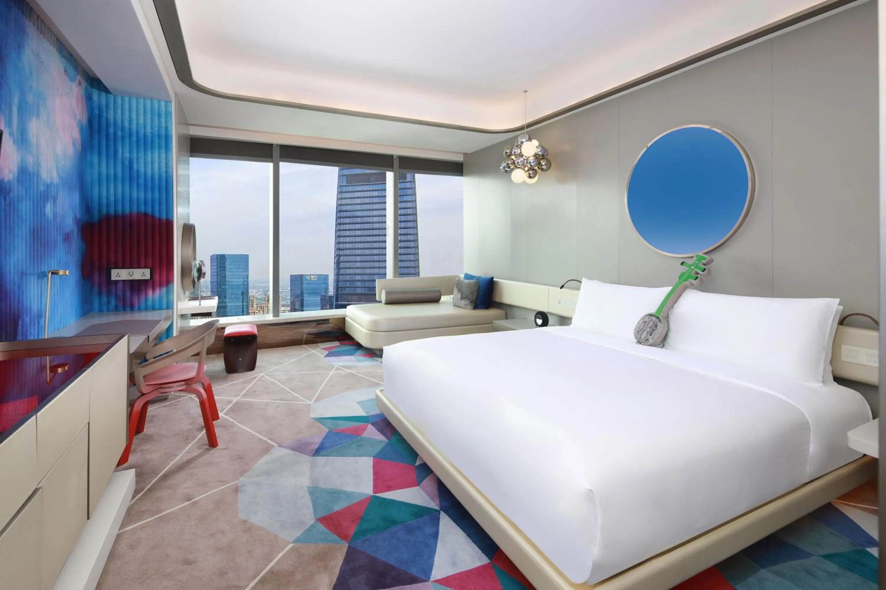 Photo of the whole room, Bed in W Suzhou - Jinji Lake