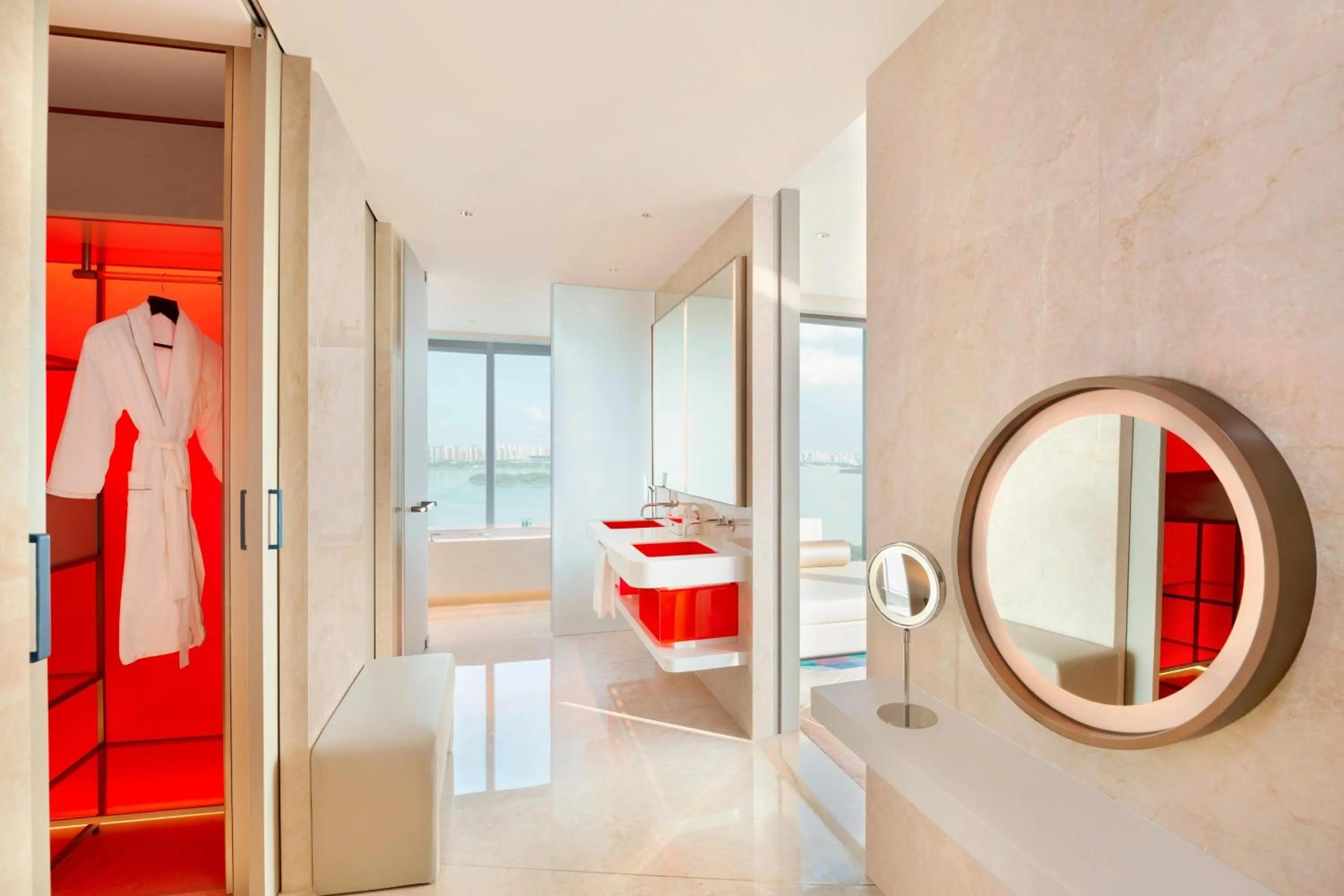 Bathroom, Bed in W Suzhou - Jinji Lake
