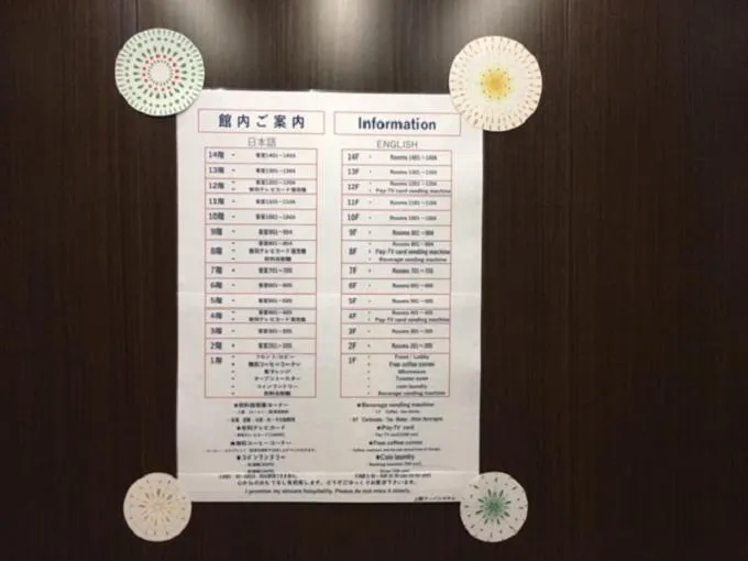 Text overlay in Ueno Urban Hotel