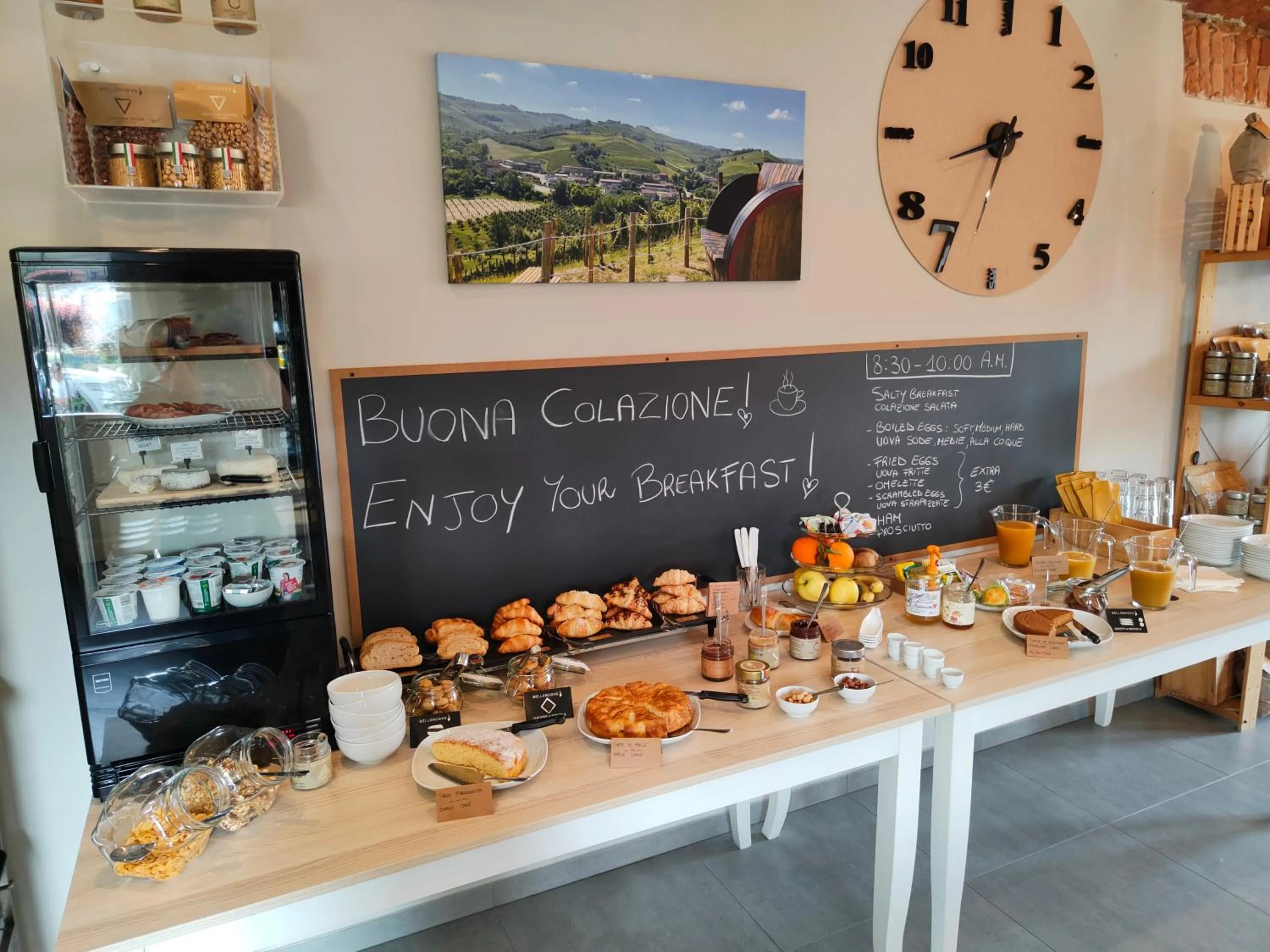 Buffet breakfast in Cascina BELLONUOVO