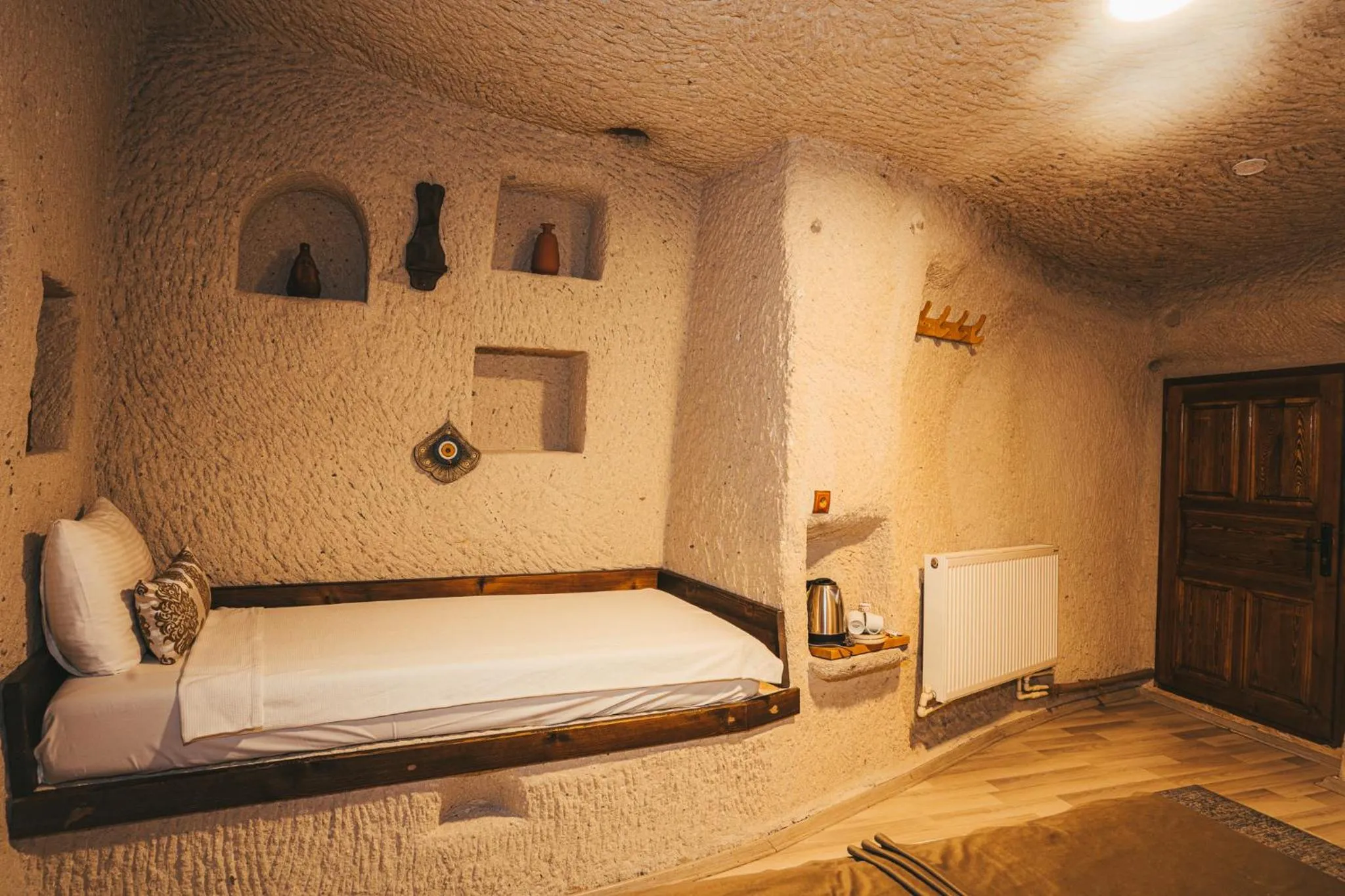 Bed in Mia Cappadocia Cave Hotel