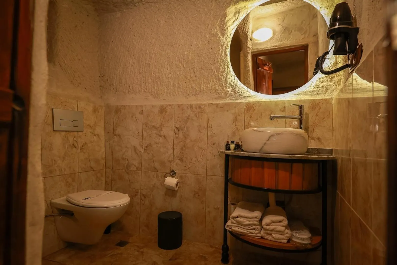 Shower in Mia Cappadocia Cave Hotel