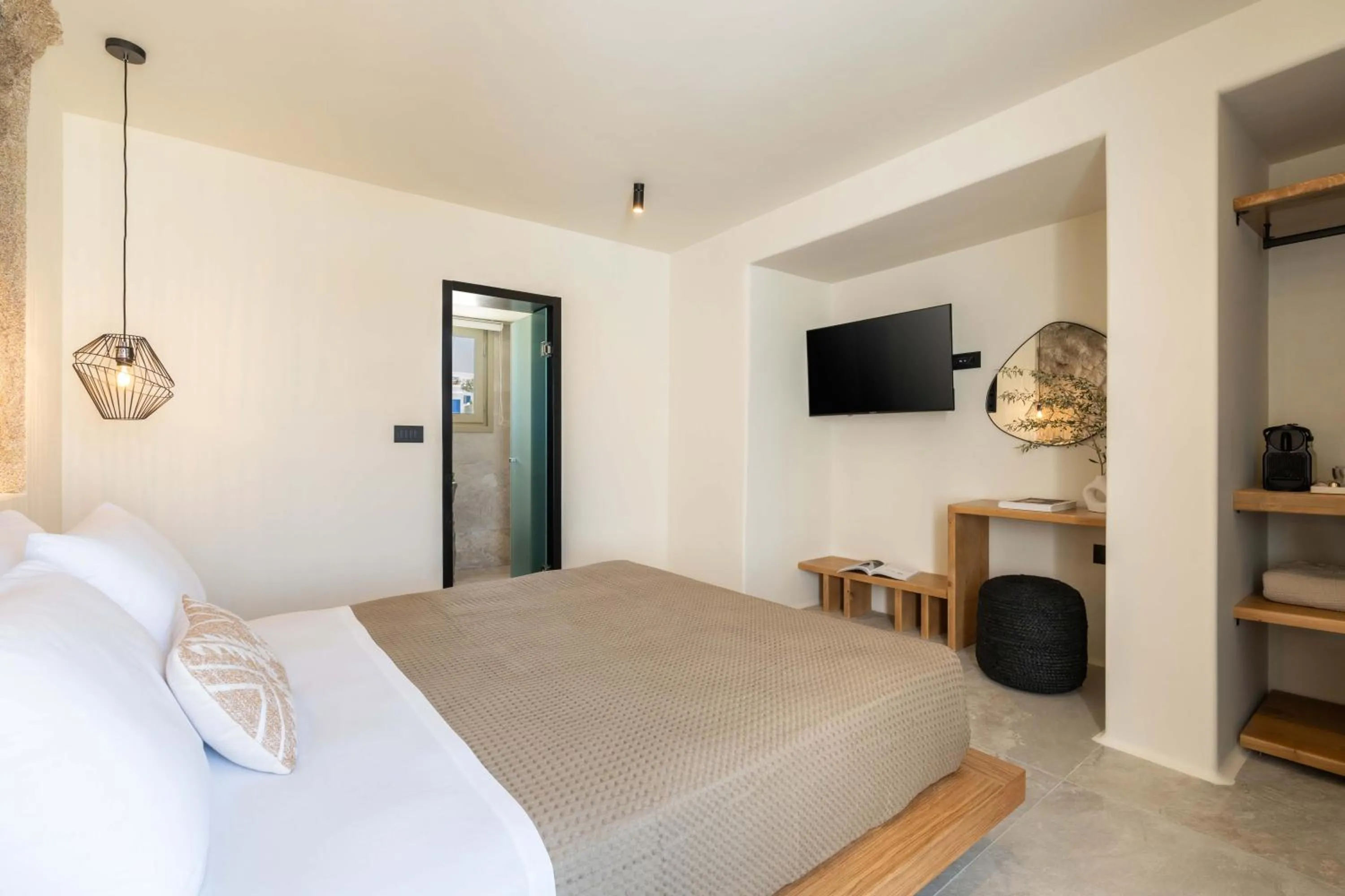 Photo of the whole room, Bed in Philosophy of Mykonos Boutique Hotel