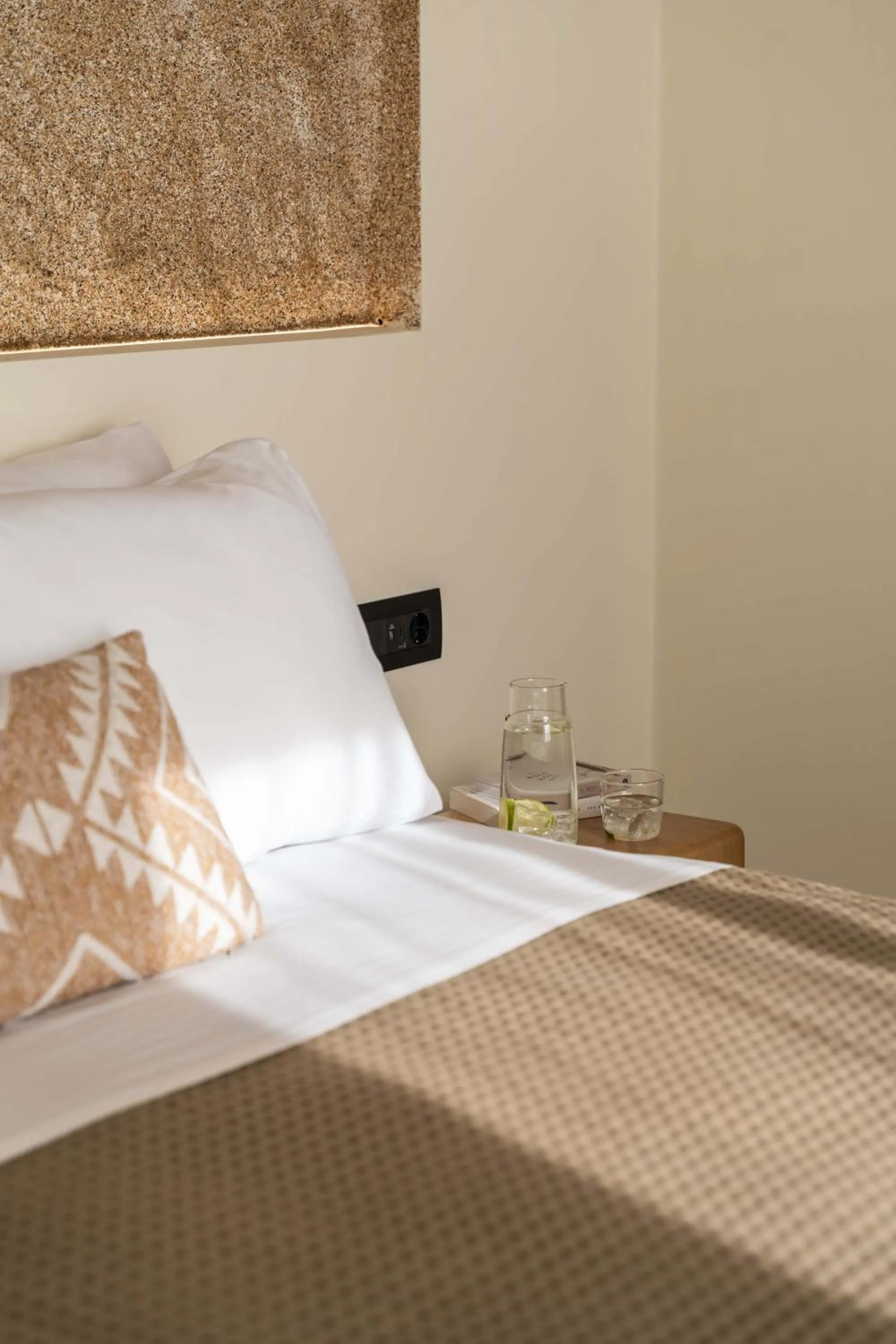 Bed in Philosophy of Mykonos Boutique Hotel