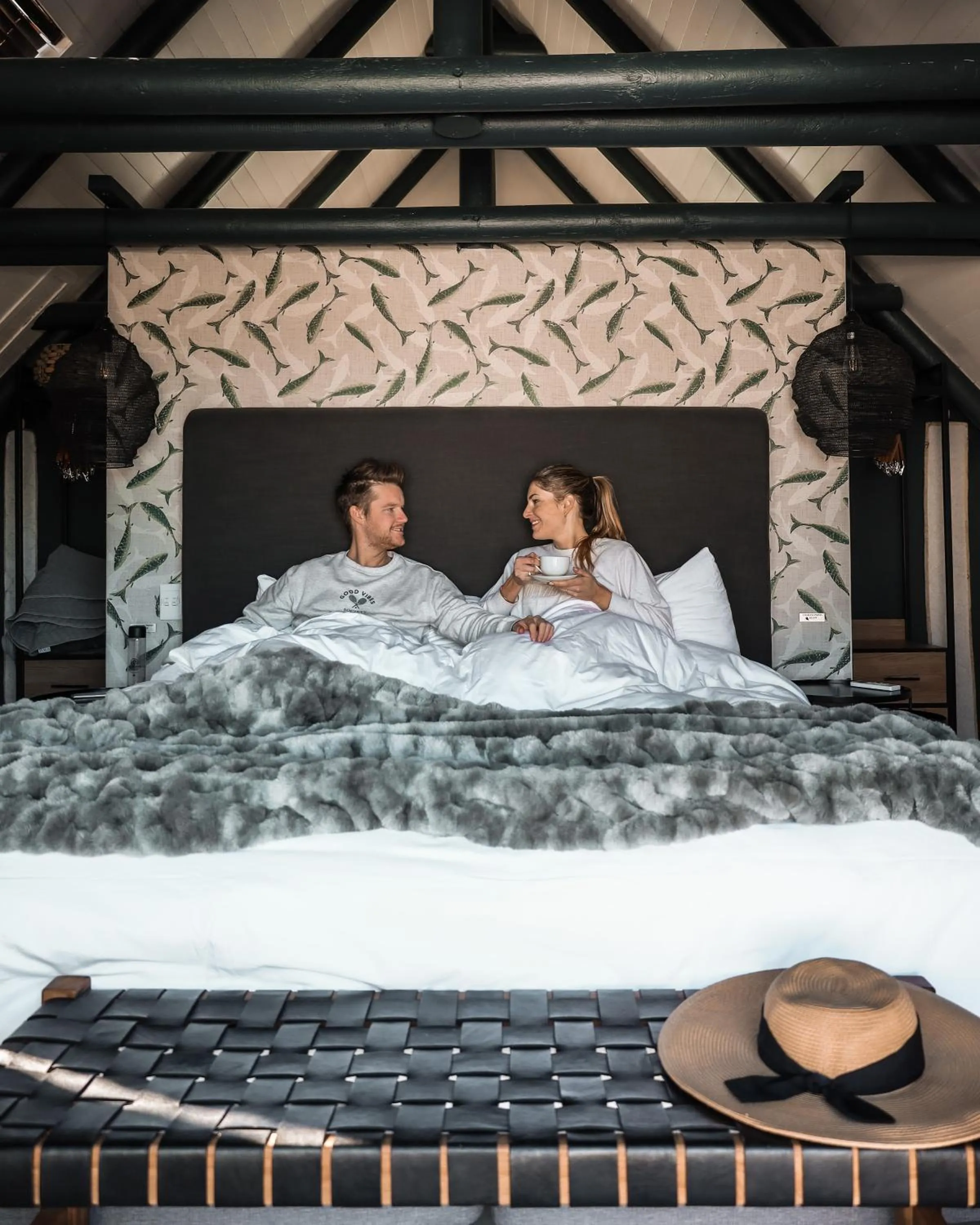 Bed in Abalone Hotel & Villas