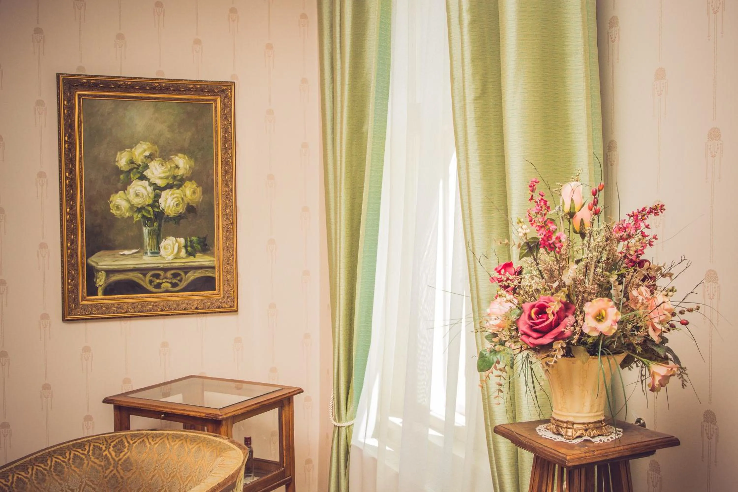 Living room in Villa Margaretha Boutique Hotell