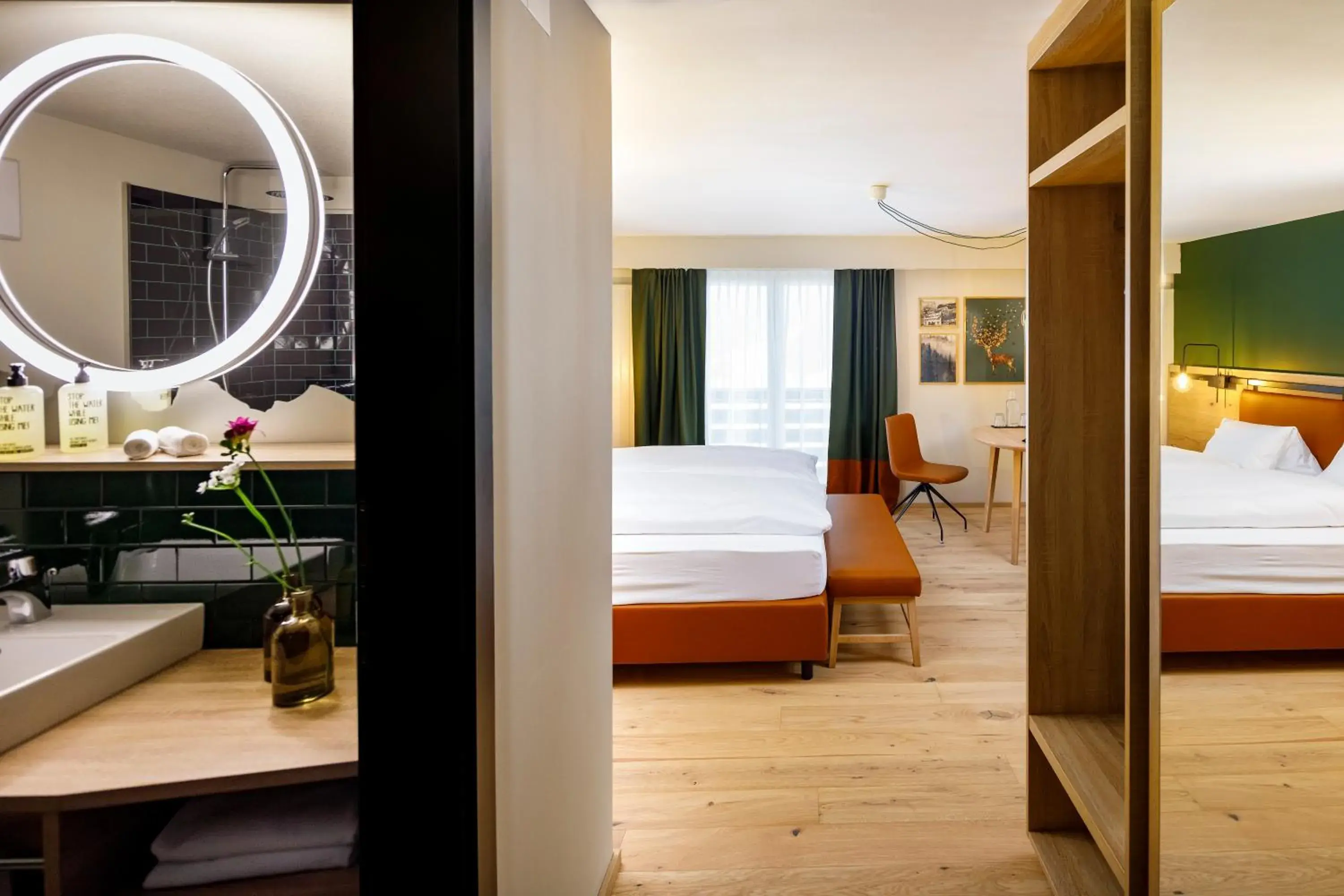 Superior Double Room with Mountain View in Hotel Hirschen Wildhaus Superior Double Room with Mountain View in Hotel Hirschen Wildhaus