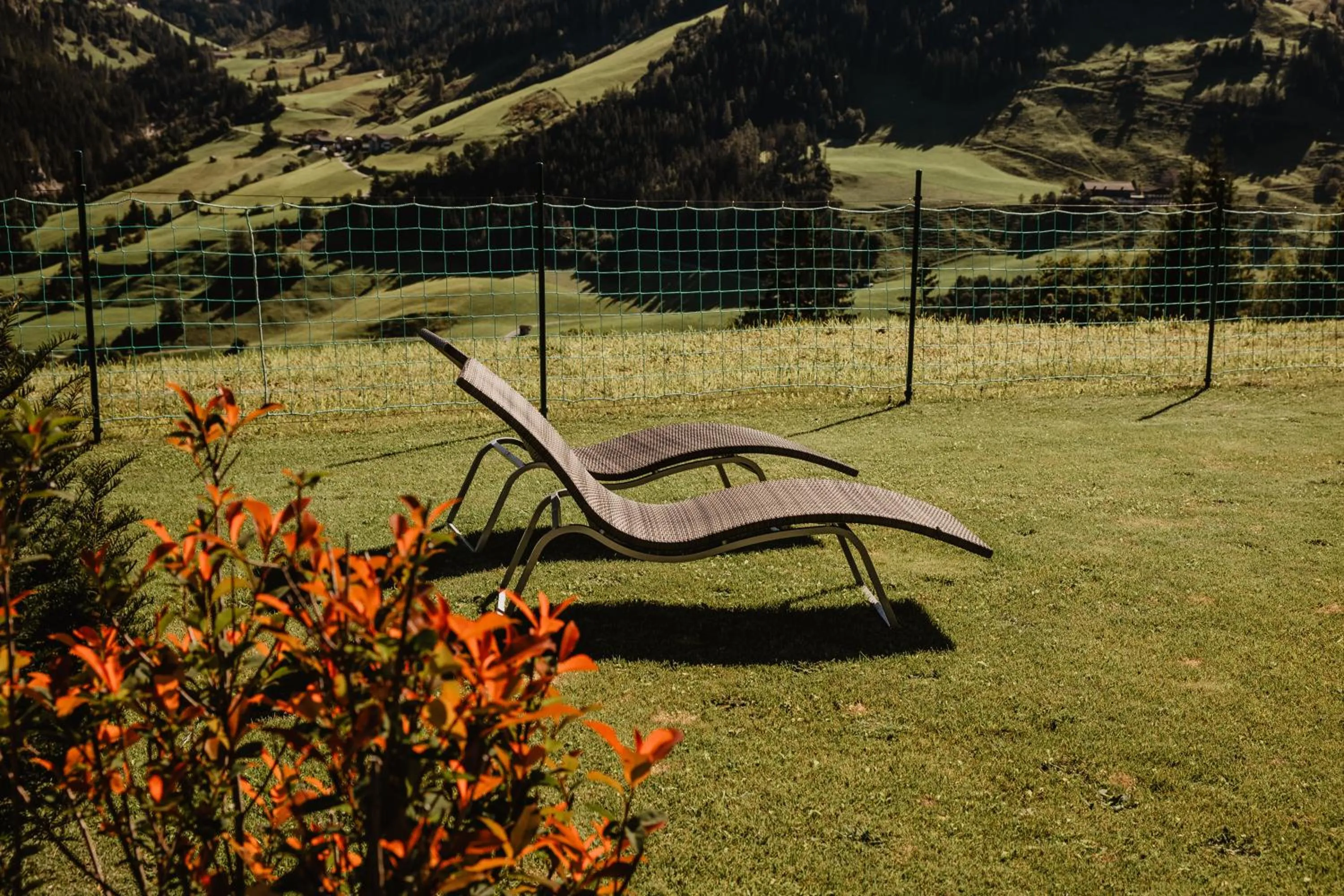 sunbed in Berghotel Alpenklang