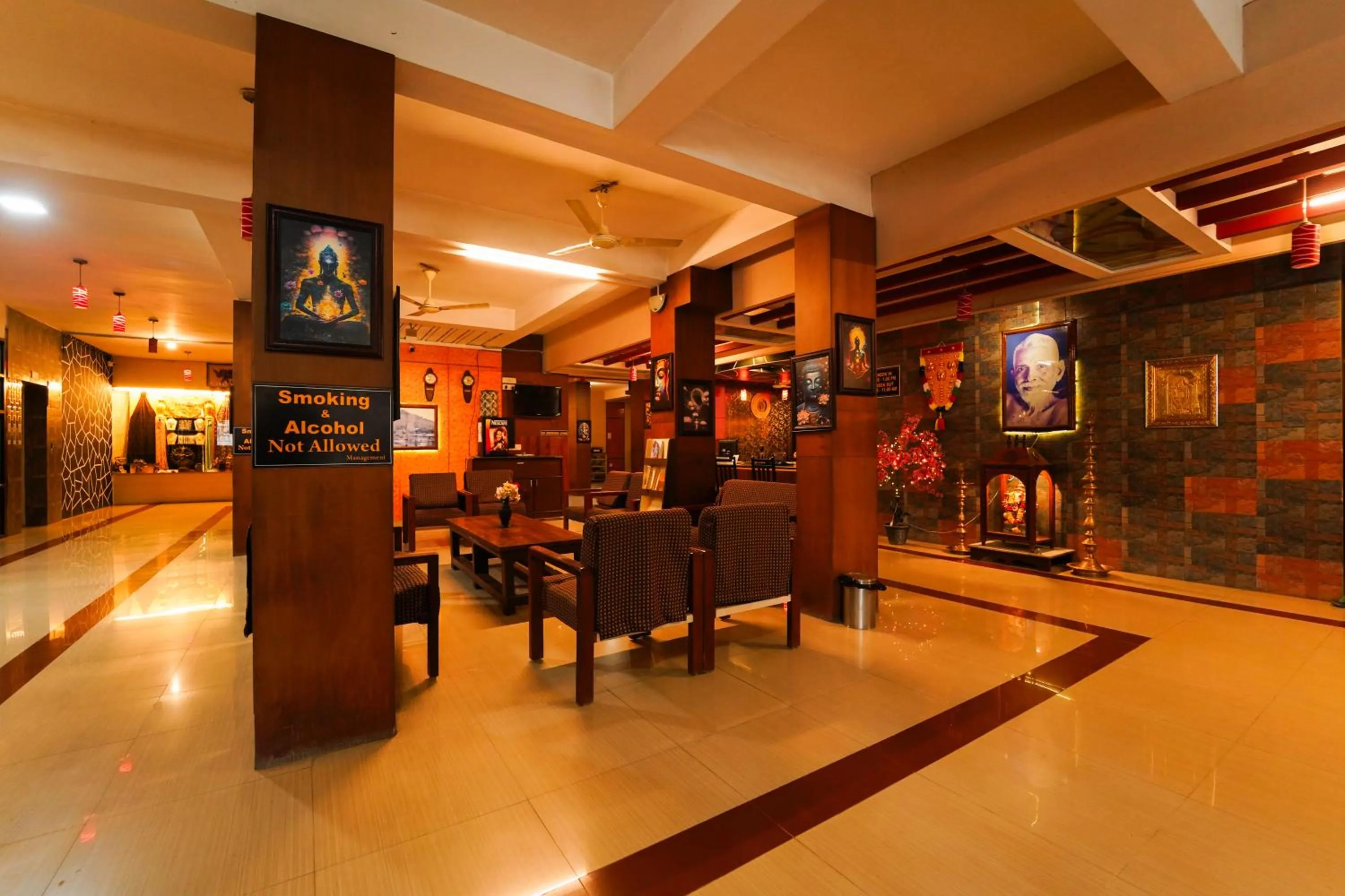 Seating area in Ramana Towers