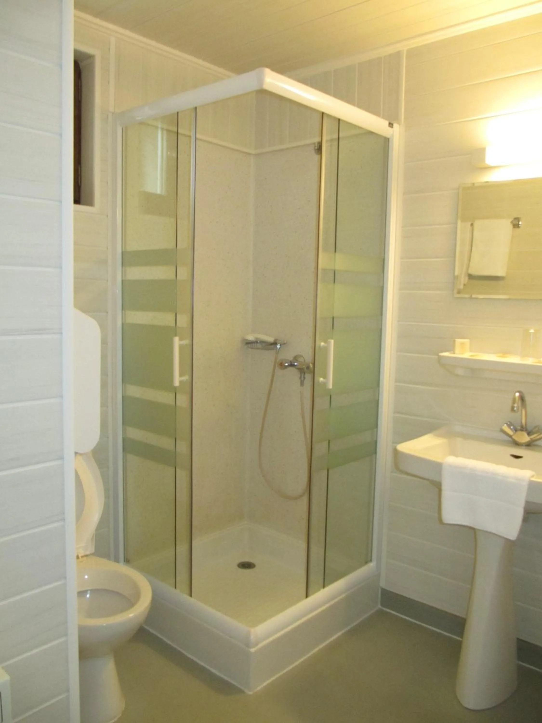 Shower in Hôtel Des Rochers