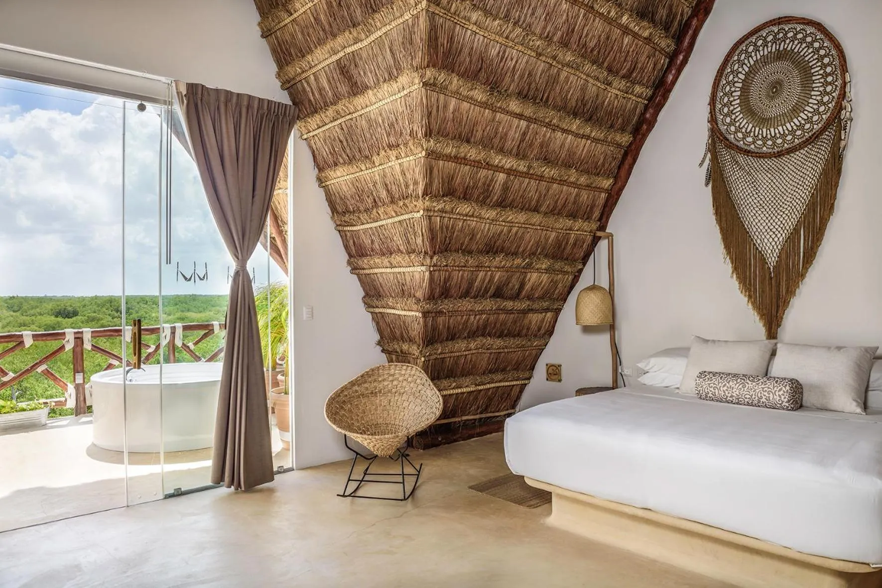 Bed in Hotel Villas Flamingos