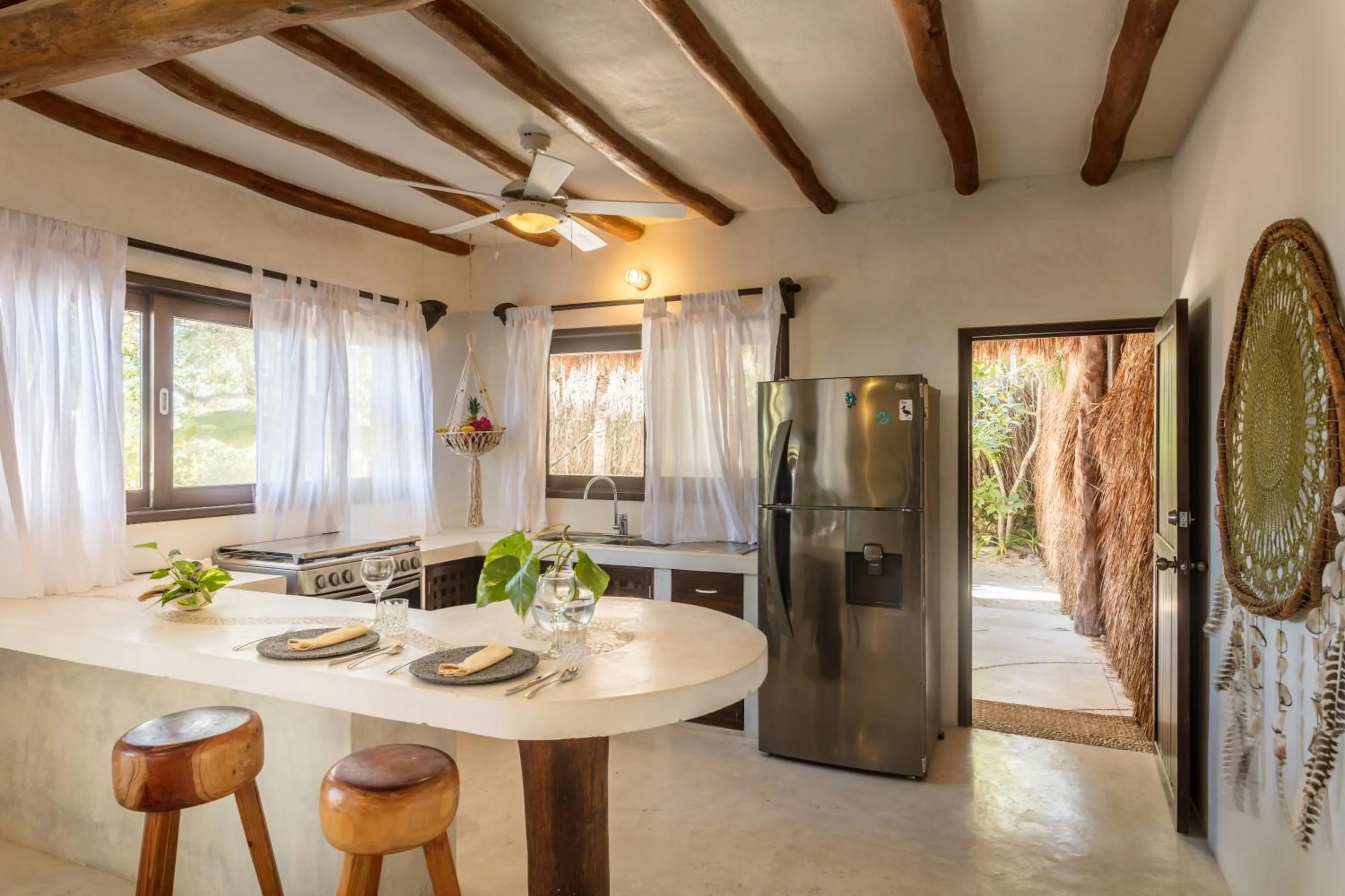 Kitchen or kitchenette in Hotel Villas Flamingos