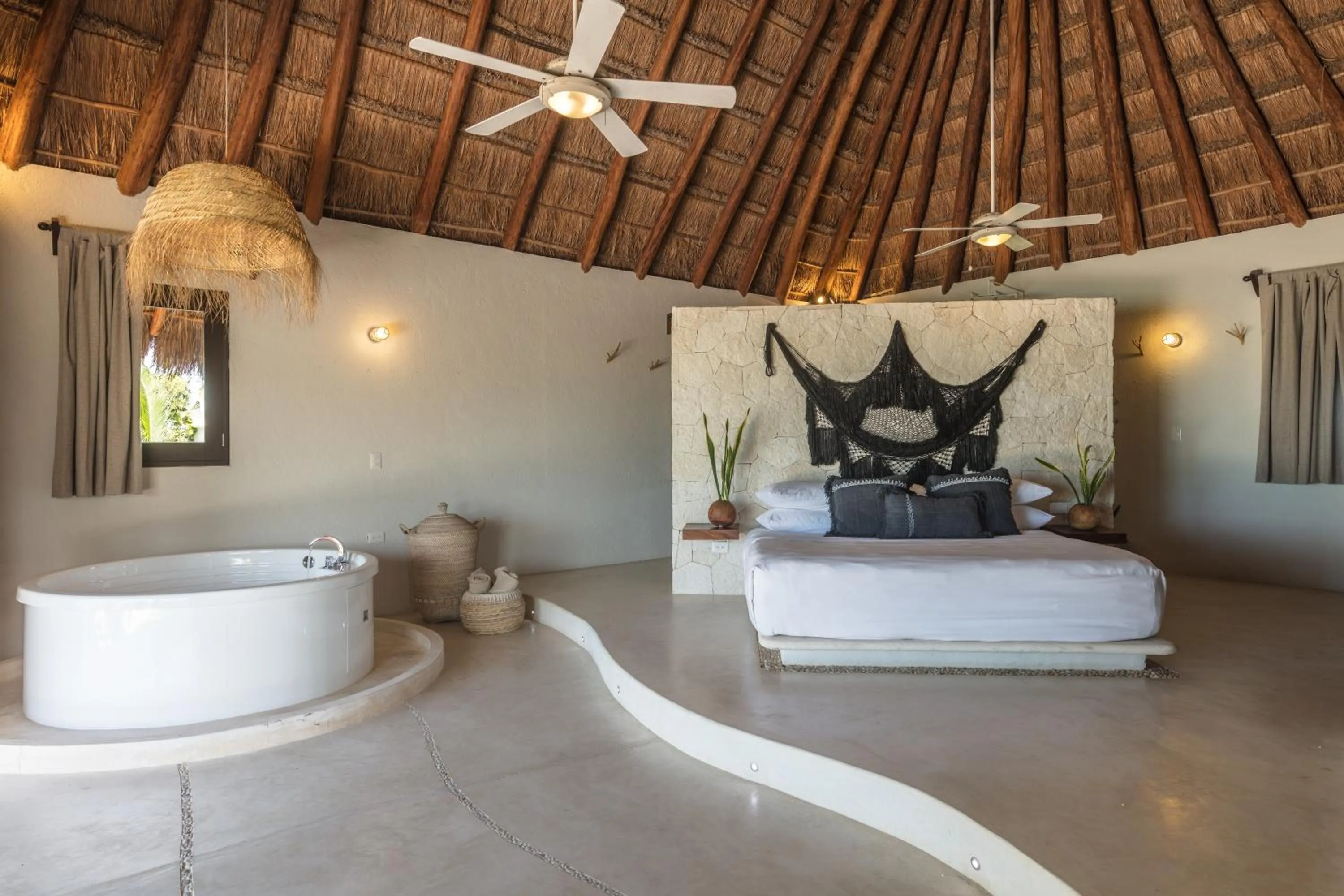 Bed in Hotel Villas Flamingos