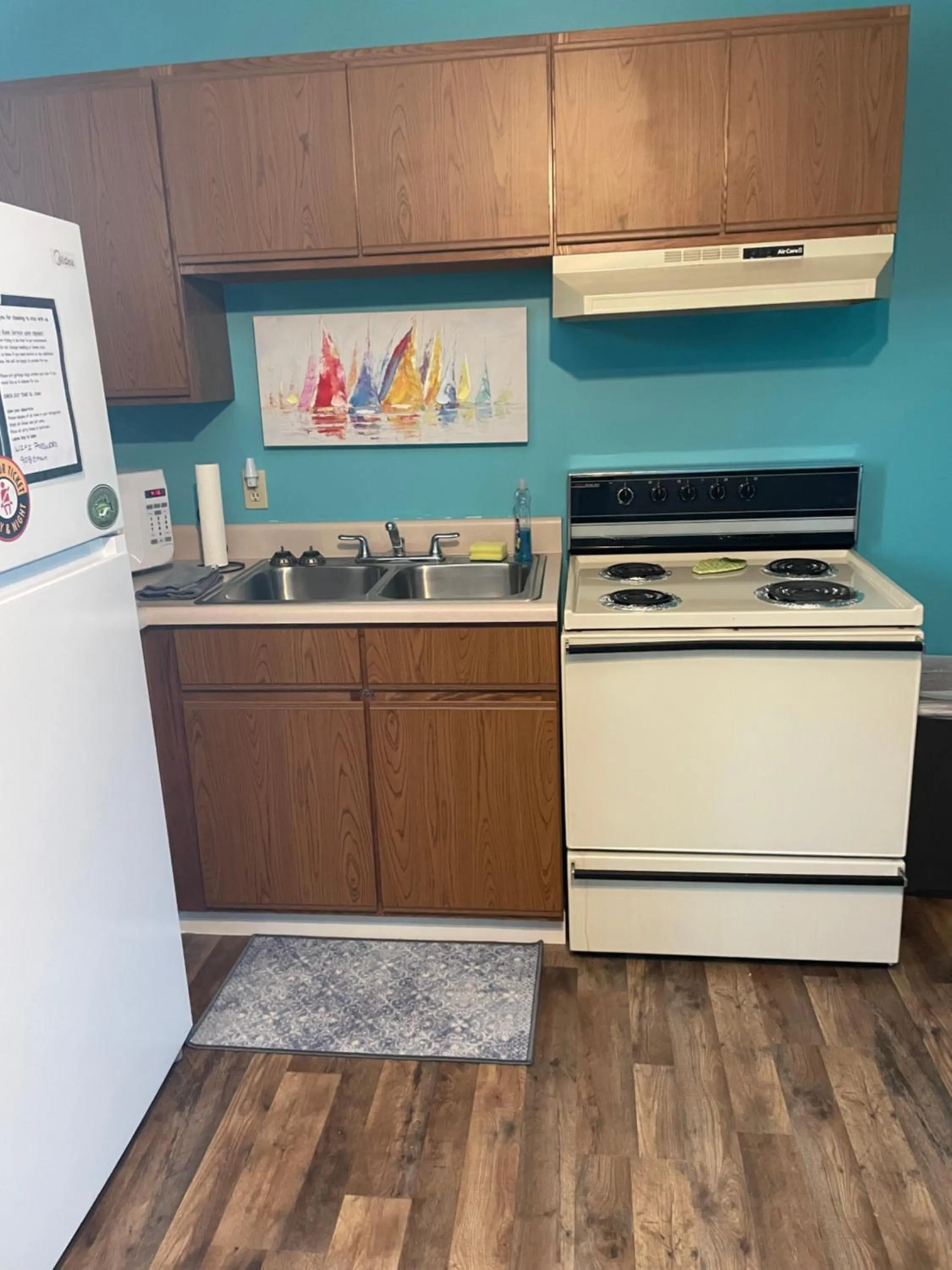 Kitchen or kitchenette in Lake Point Motel