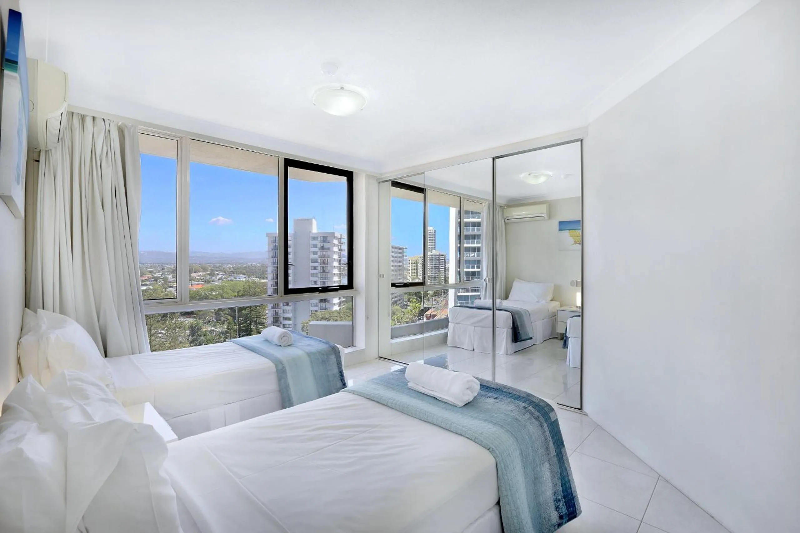 Bedroom, Bed in Genesis Apartments by Gold Coast Premium