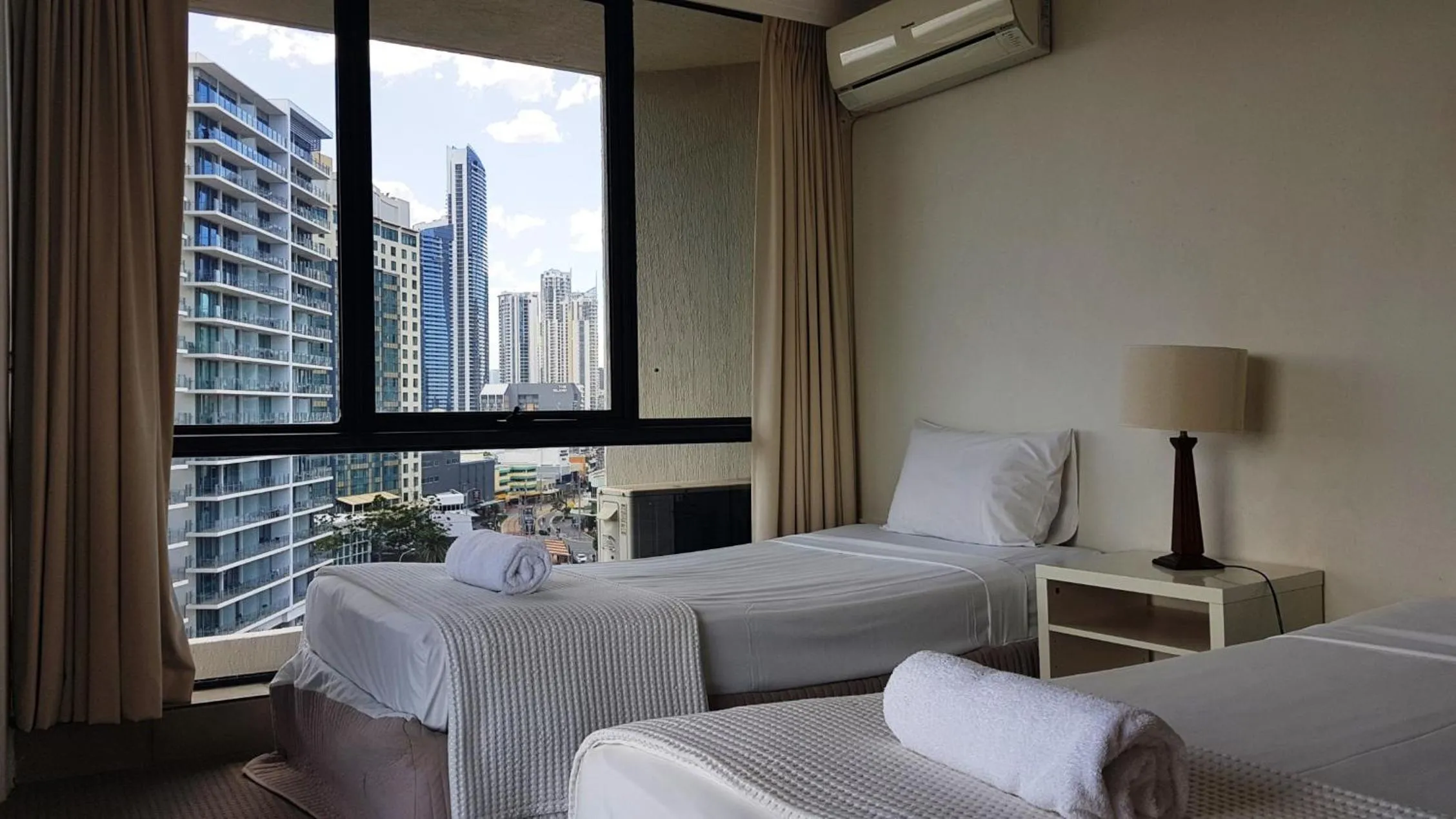 Bedroom, Bed in Genesis Apartments by Gold Coast Premium