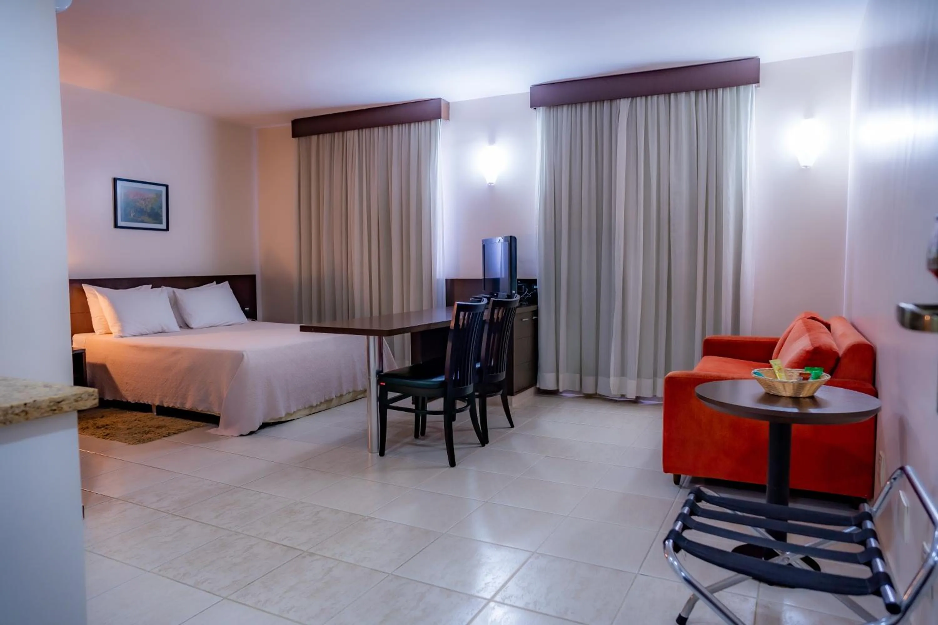 Bed in Hotel Santos Dumont