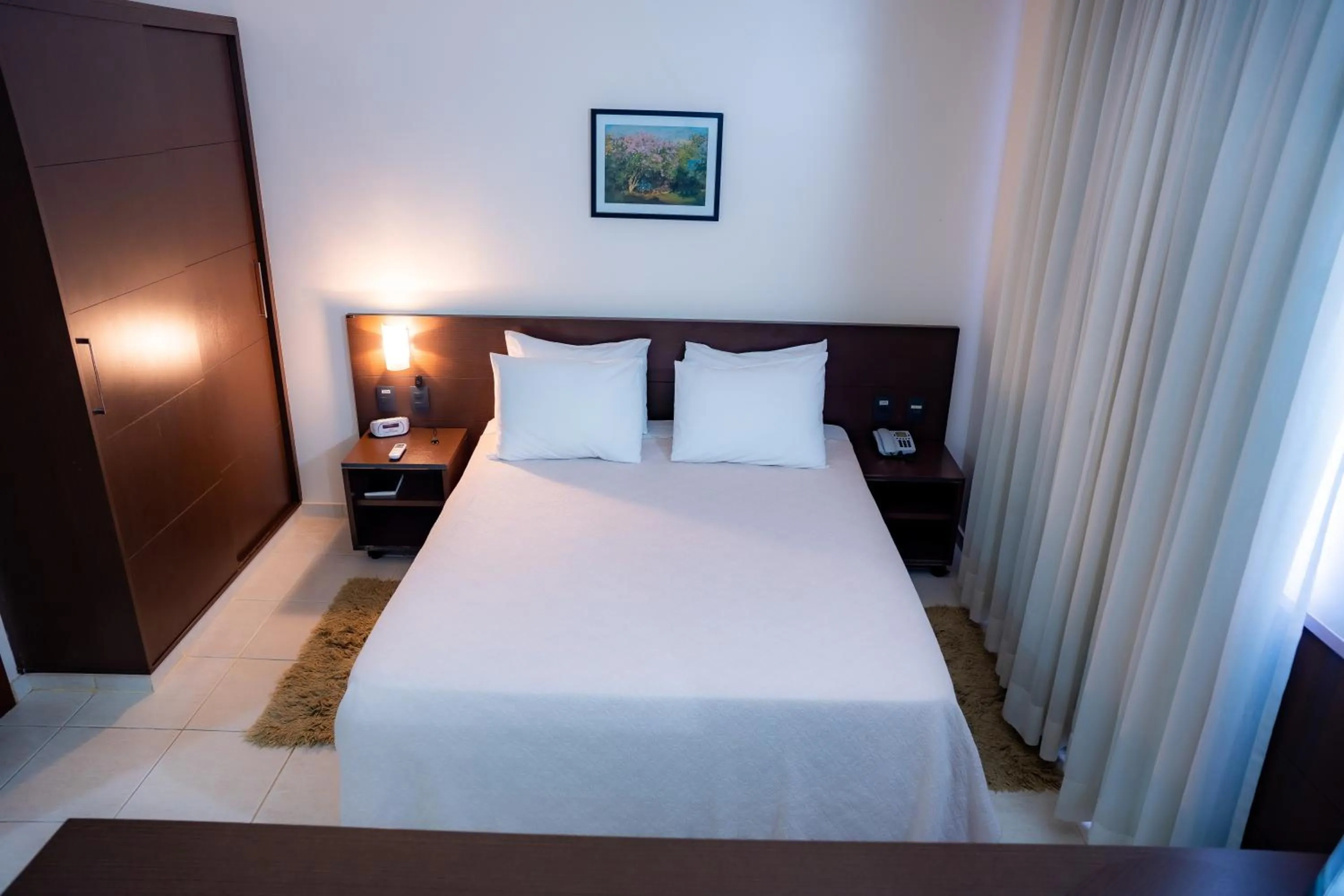 Bed in Hotel Santos Dumont