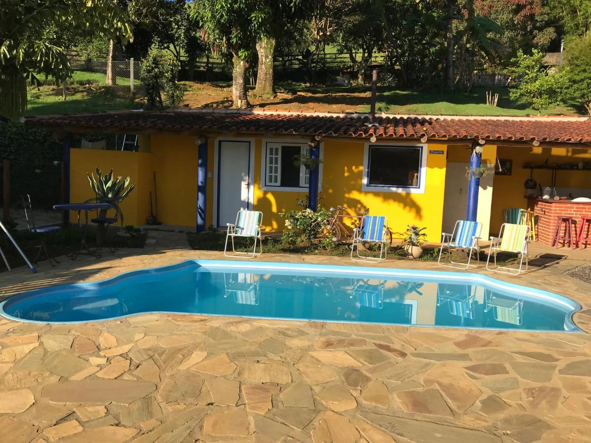 Pool view in Pousada Sitio Barreirinha