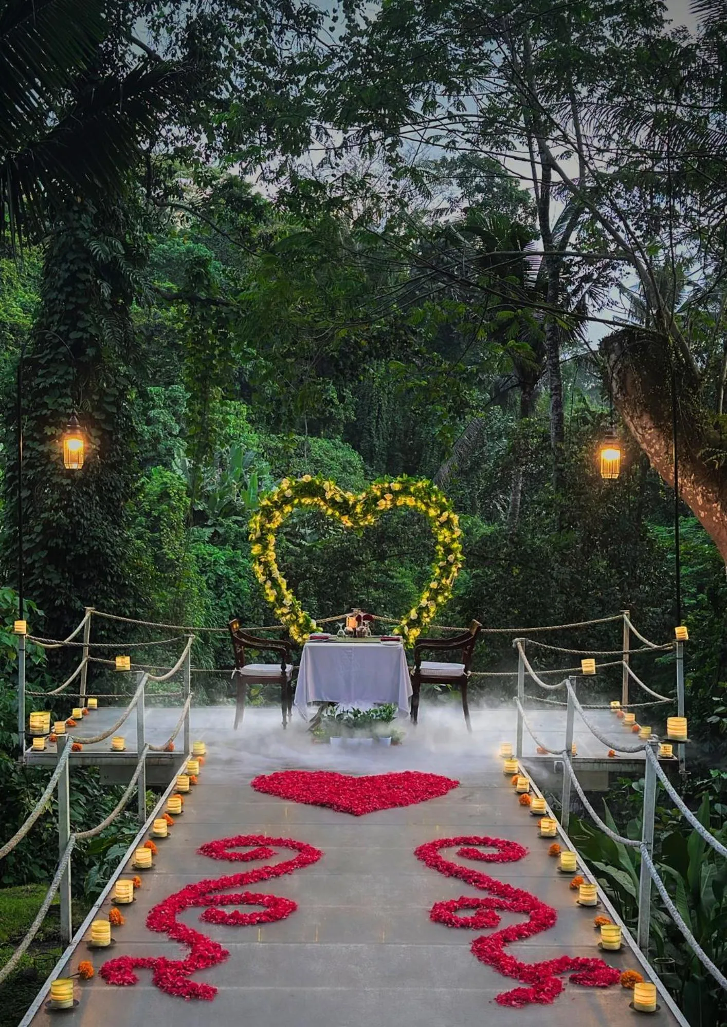 Dinner in Kayumanis Ubud Private Villas & Spa