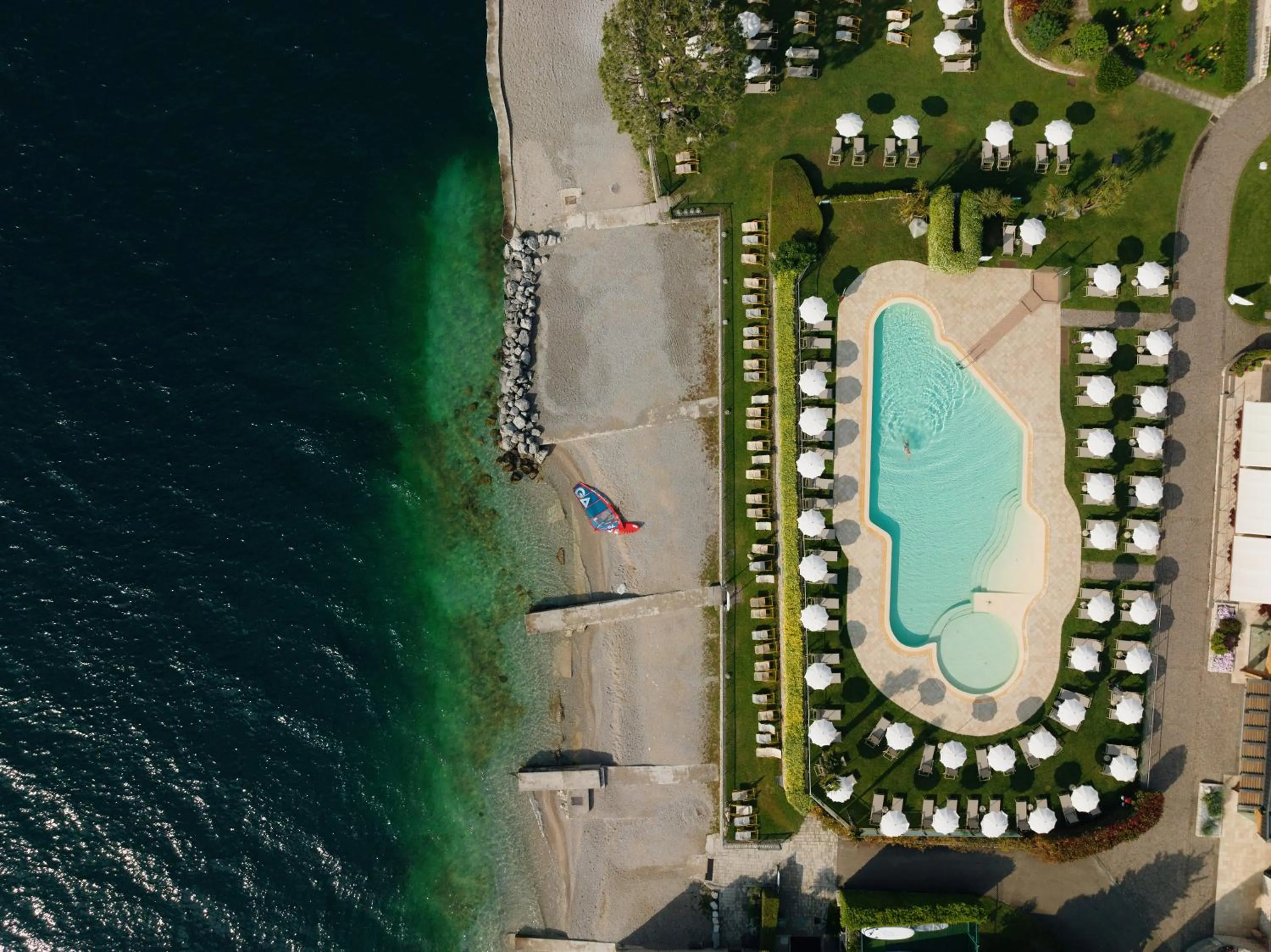 Bird's eye view in Hotel Du Lac