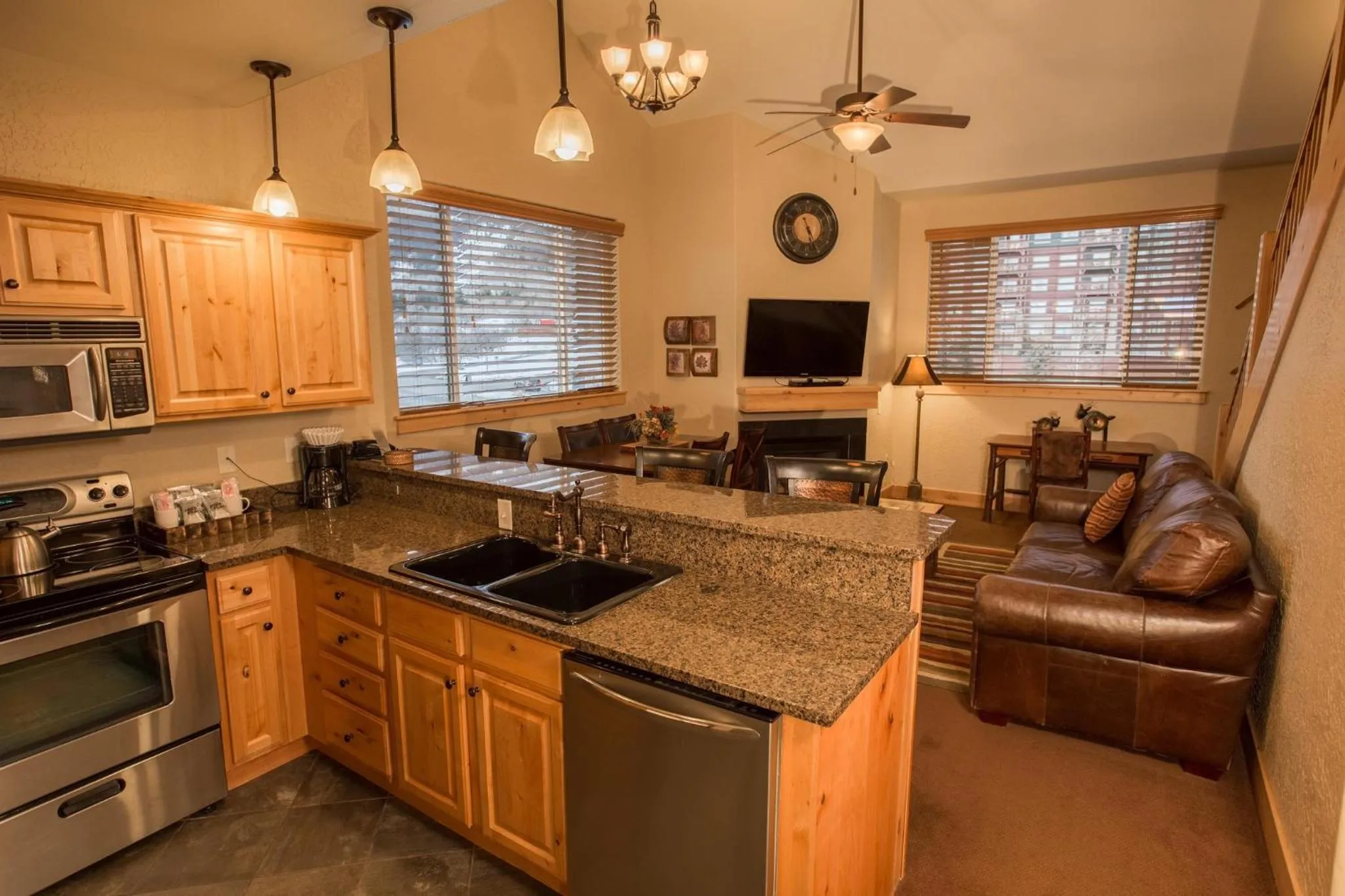 Communal kitchen in Silverado Lodge by Park City - Canyons Village