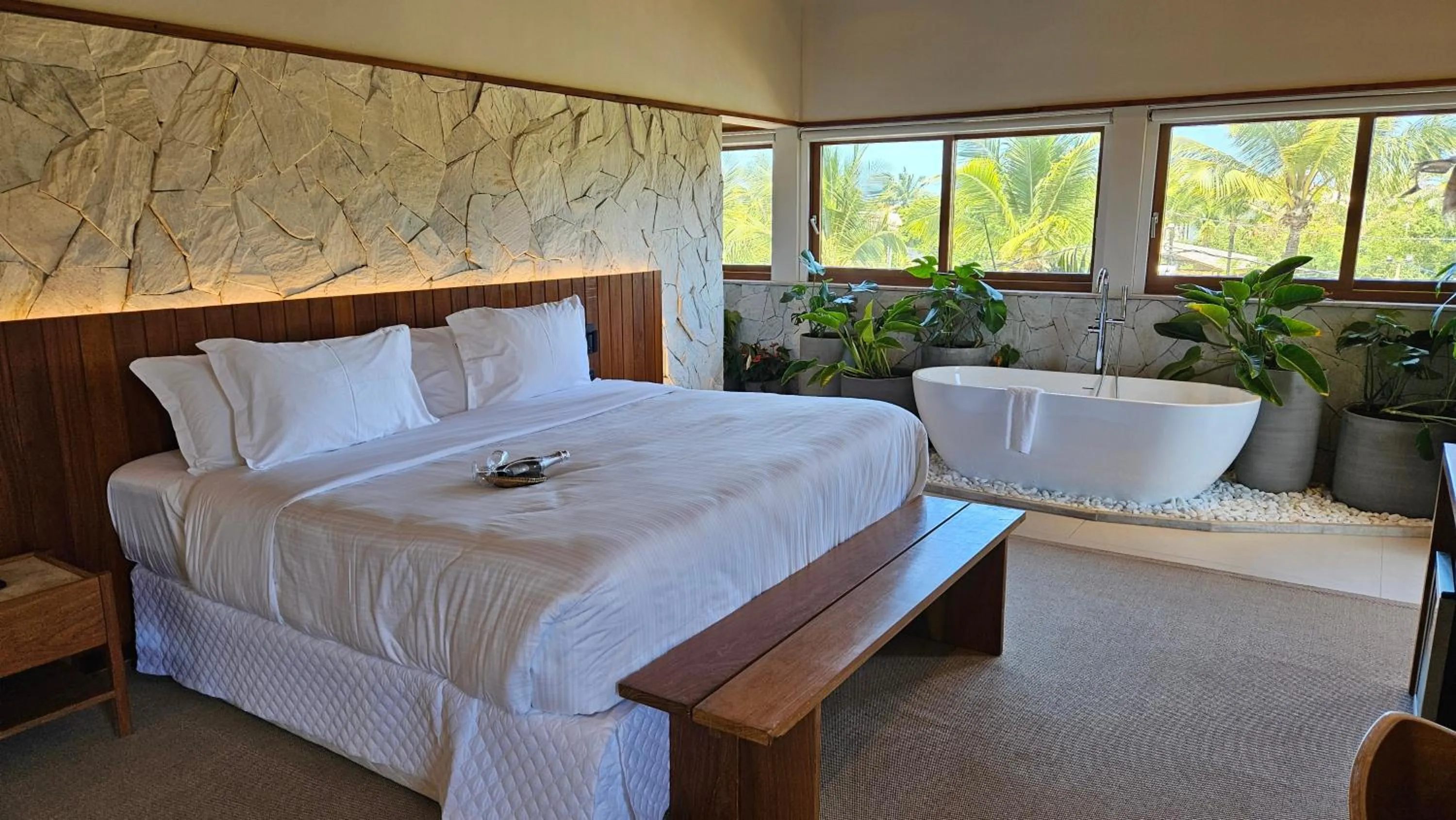 Bed in Pousada Casa do Forte