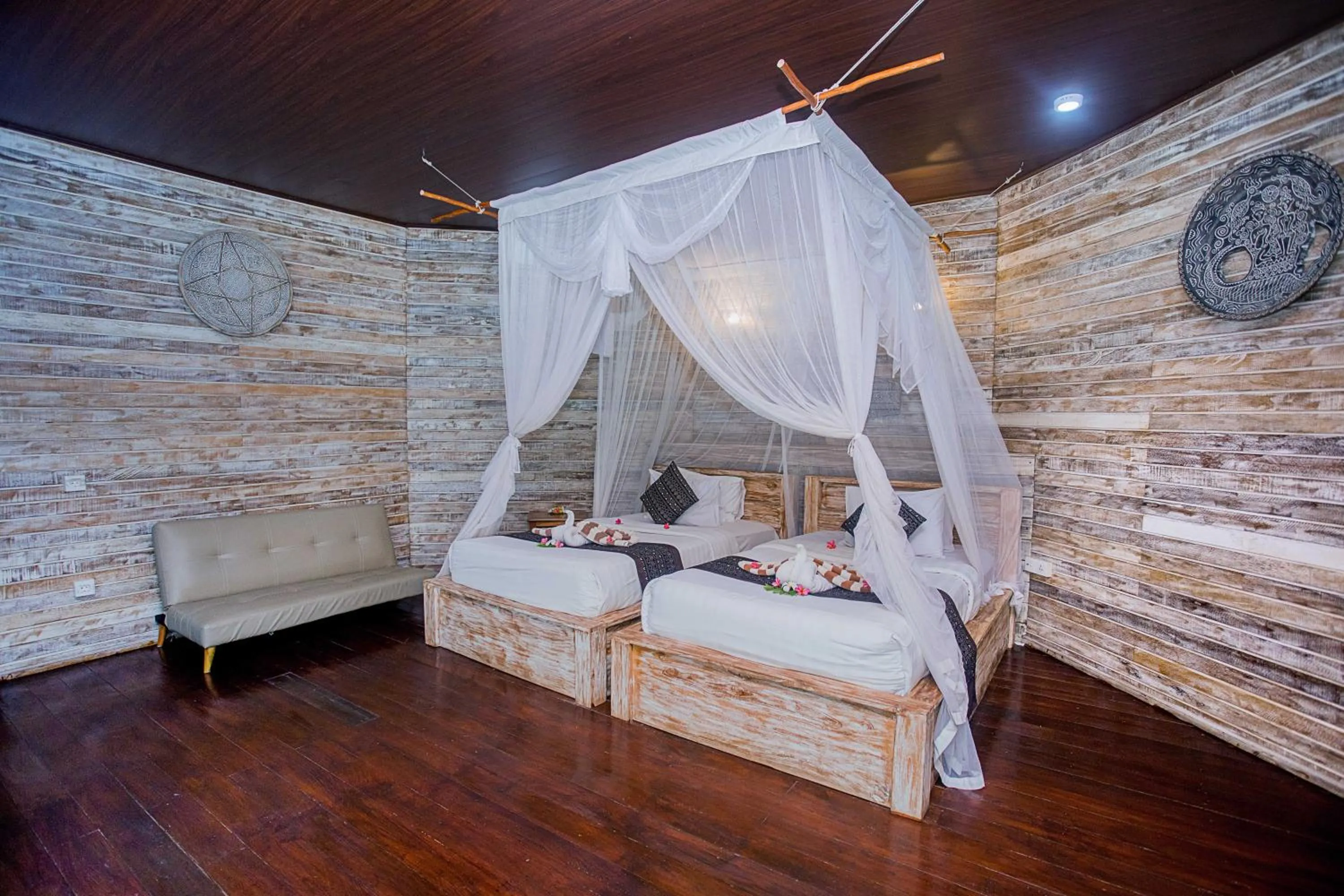 Bed in Sanghyang Bay Villas