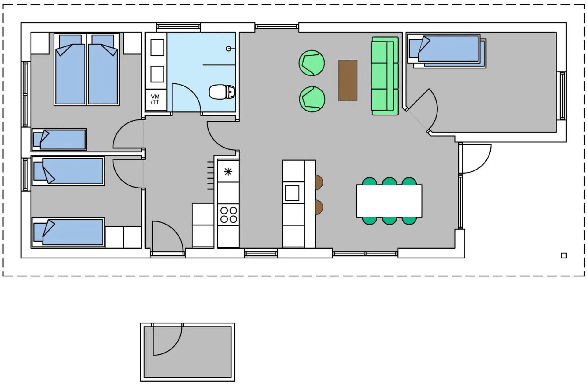 Floor plan in Lalandia Billund