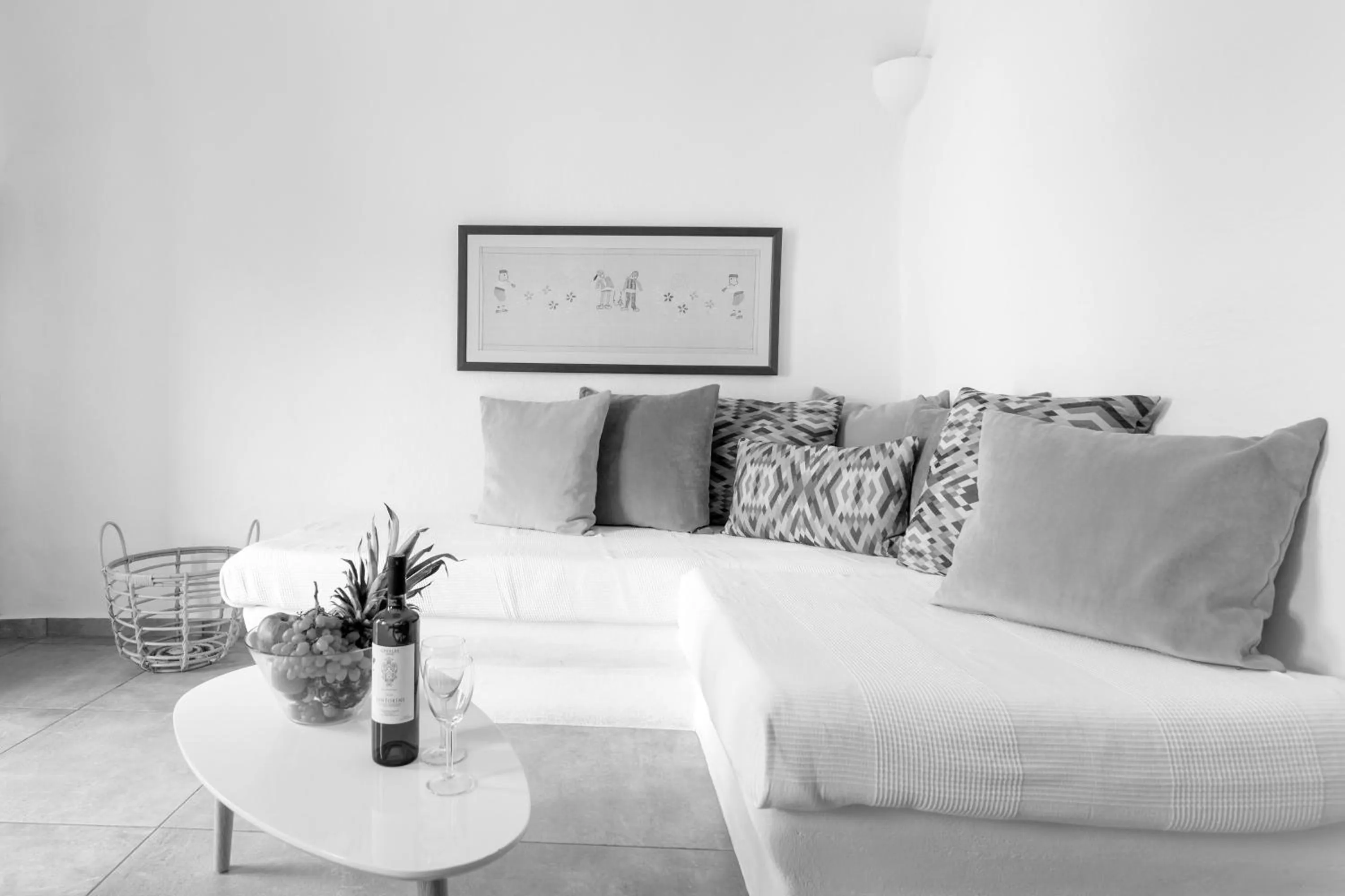 Living room in Arvanitis Cave Village