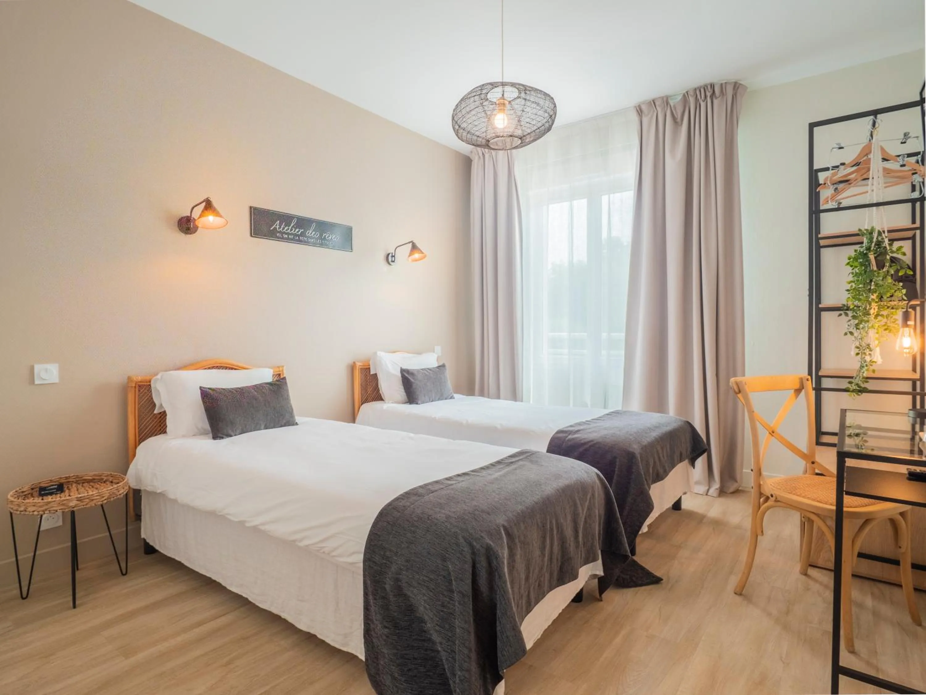 Bed in Hotel La Licorne