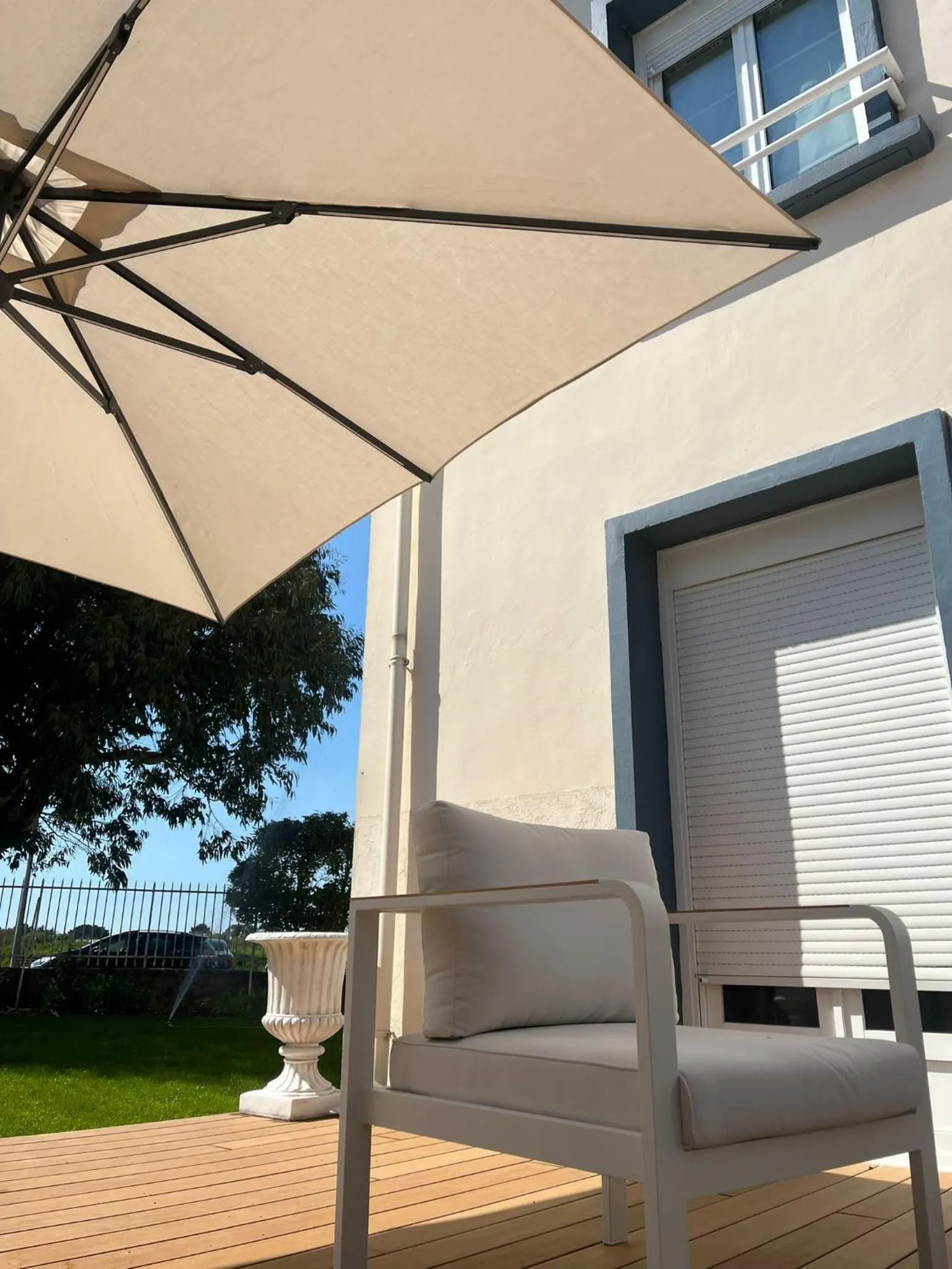 Patio in Hotel La Licorne