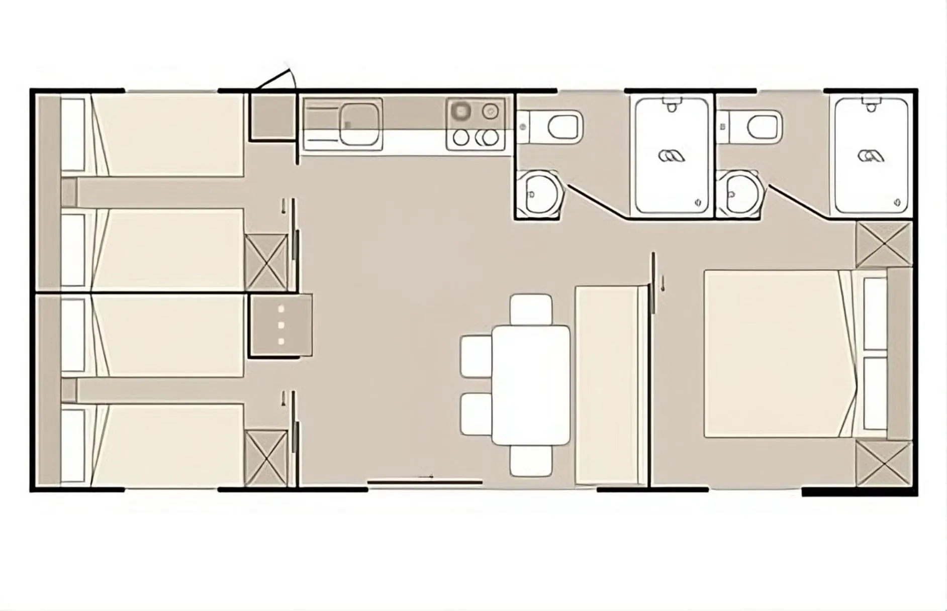 Floor plan in Luxury Camp at Union Lido