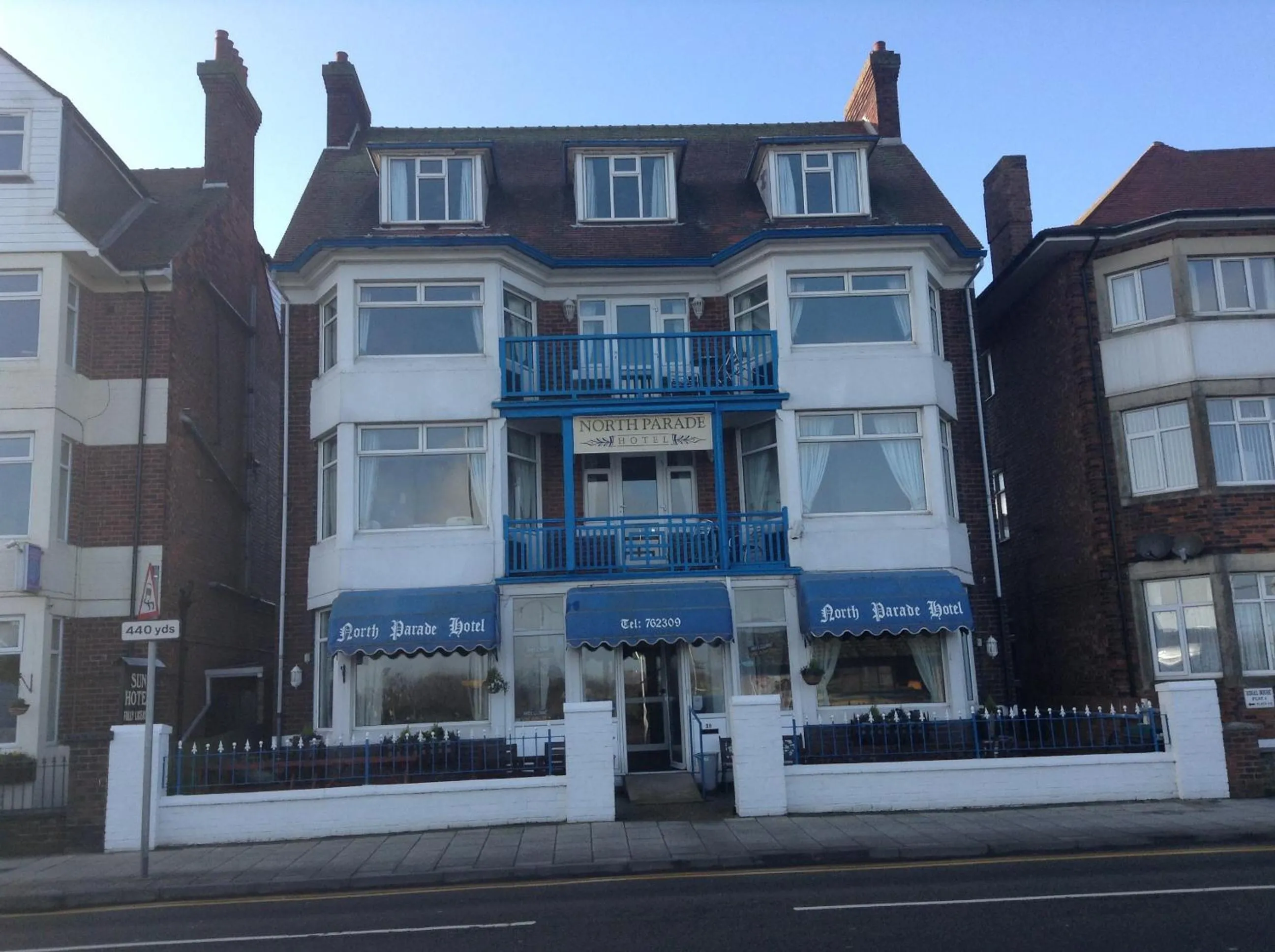 Facade/entrance in North Parade Seafront Accommodation
