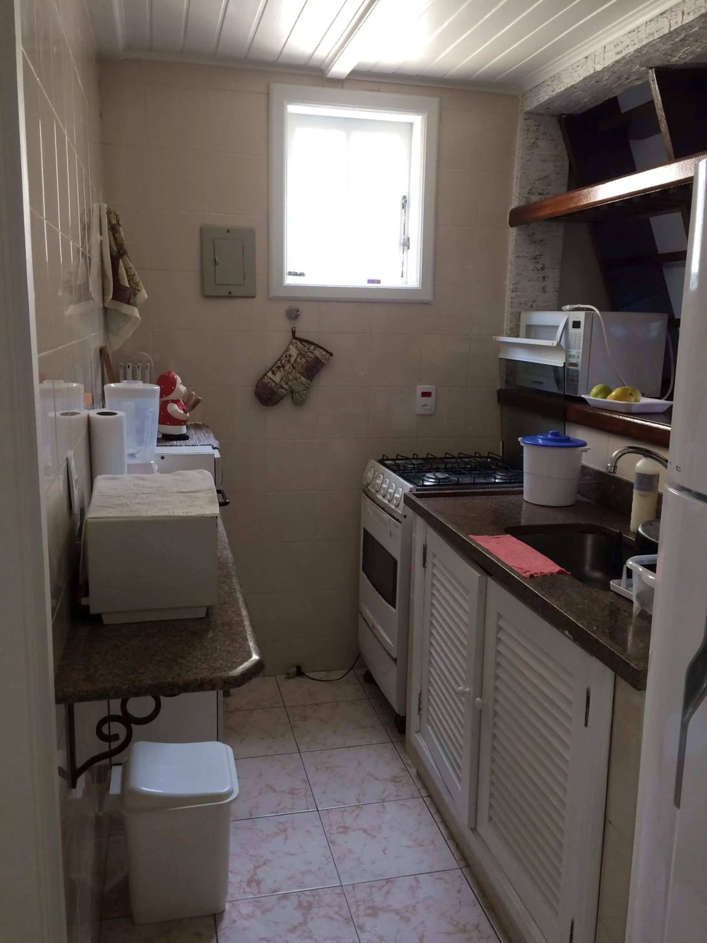 Kitchen or kitchenette in Apart hotel a 150m da praia de Geribá