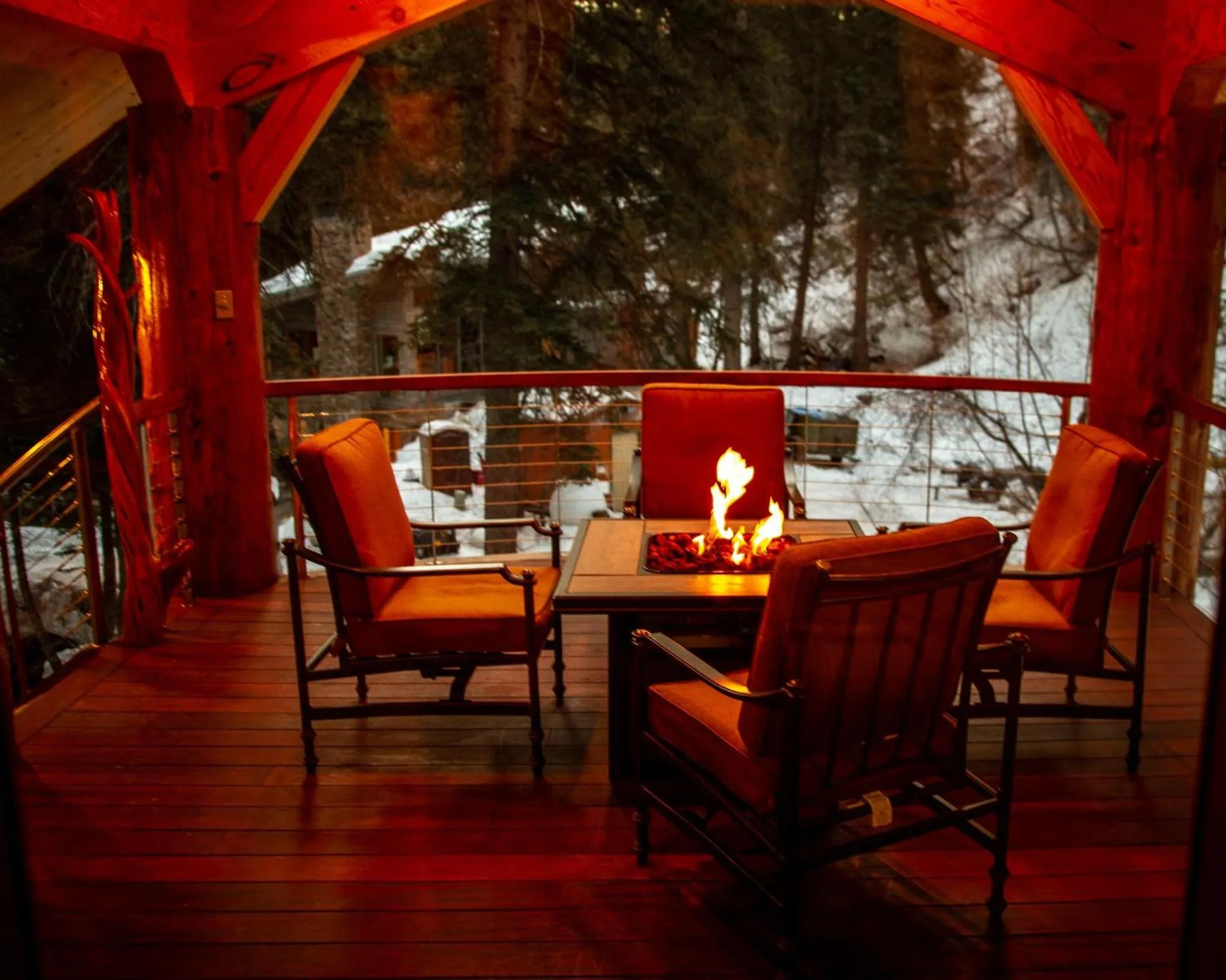 Patio in Carriage House On The Stream Sundance, Utah