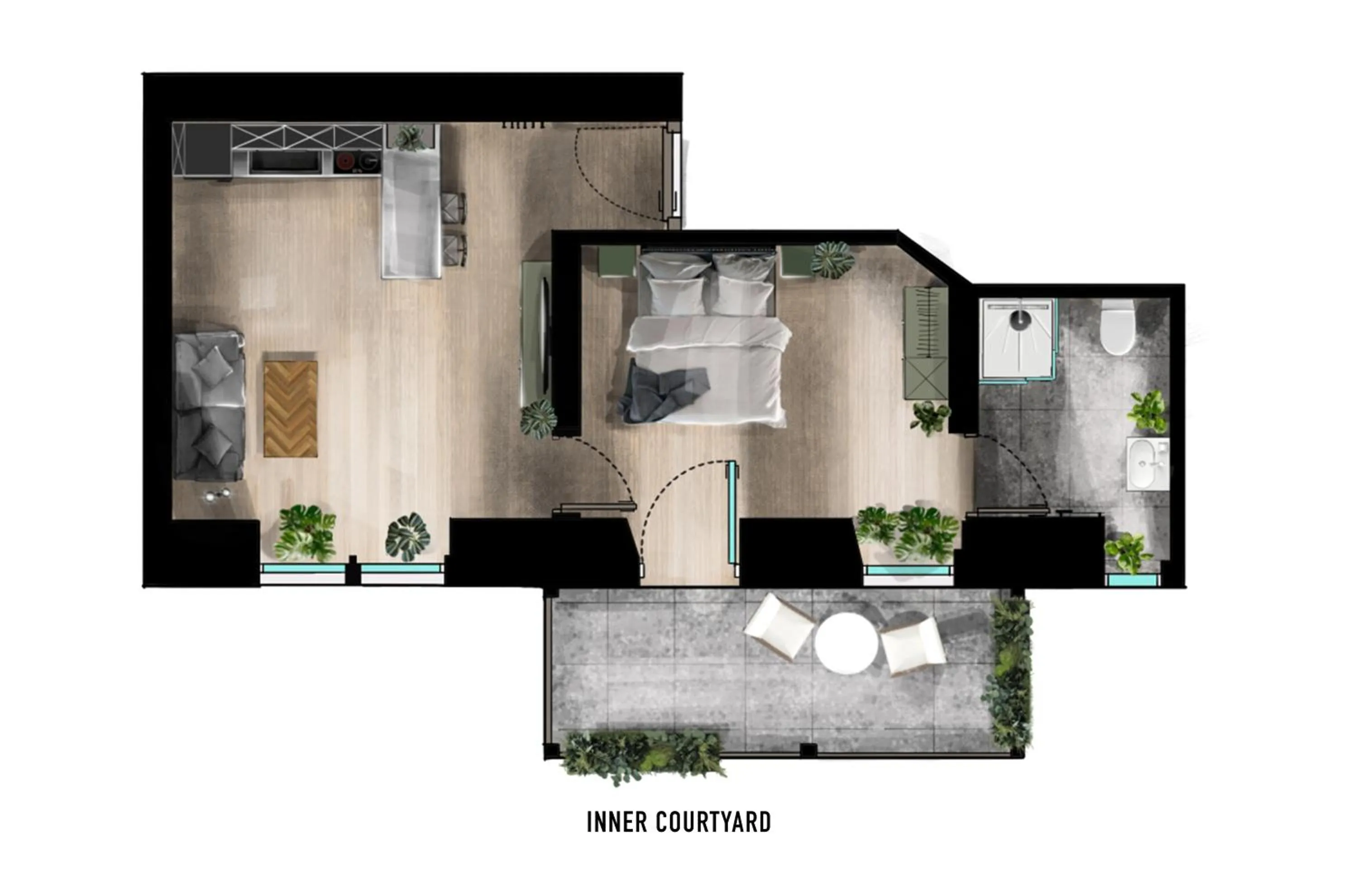 Floor plan in Urban Jungle Apartments