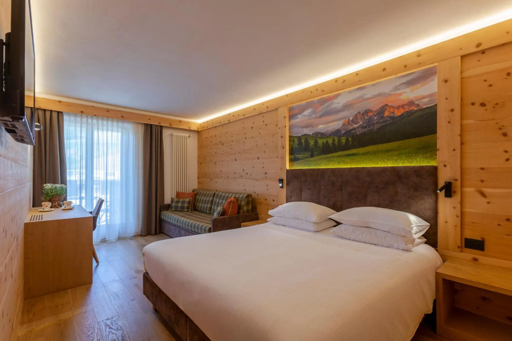 Bed in Hotel Lagorai Resort & Spa