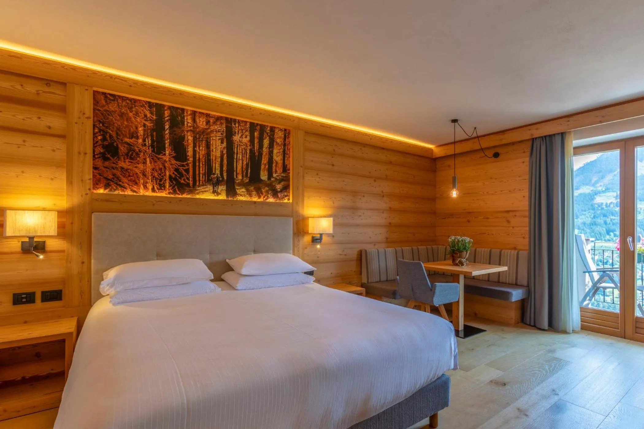 Bed in Hotel Lagorai Resort & Spa