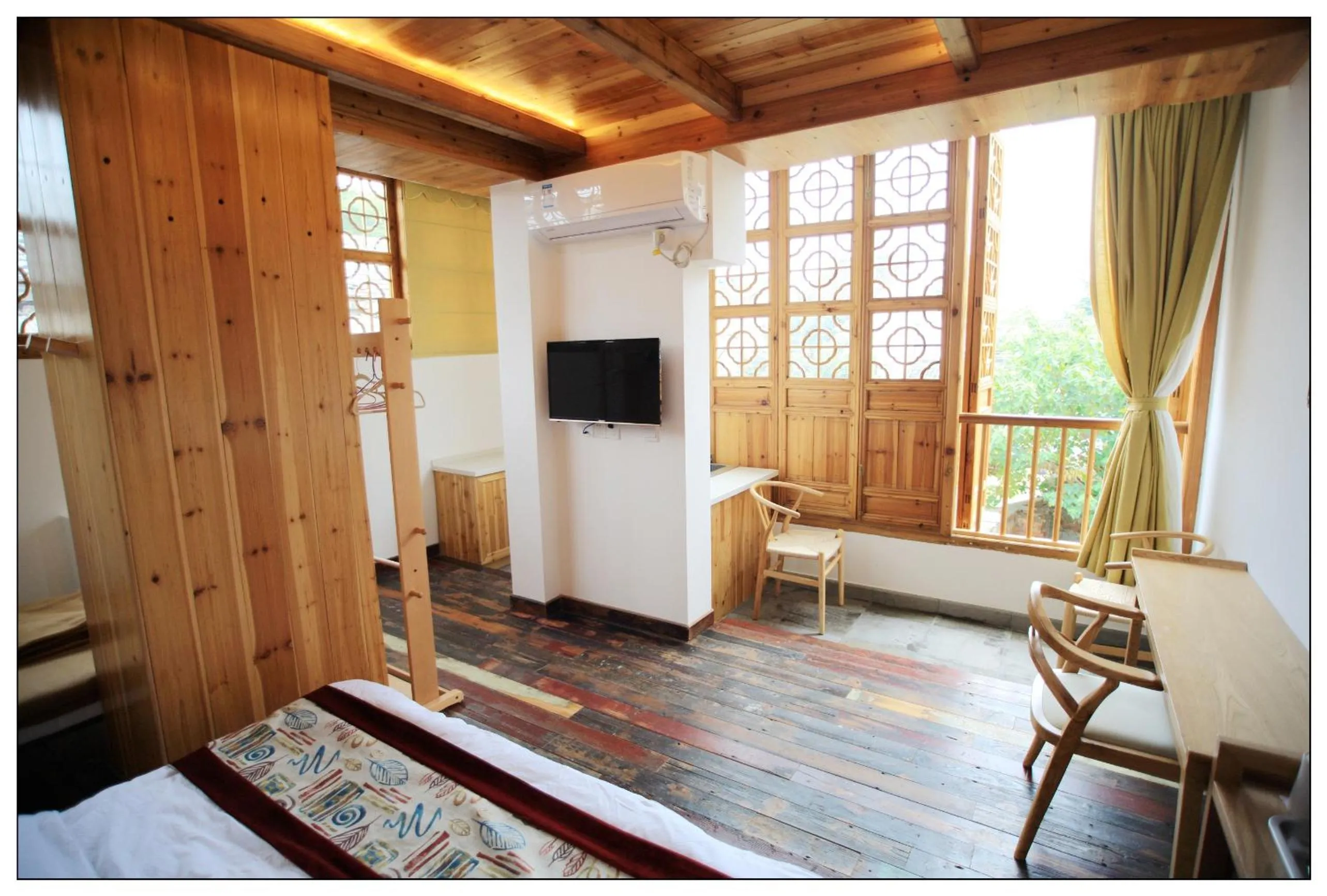 TV and multimedia, Bed in Tongli Begonia Flowers Guesthouse