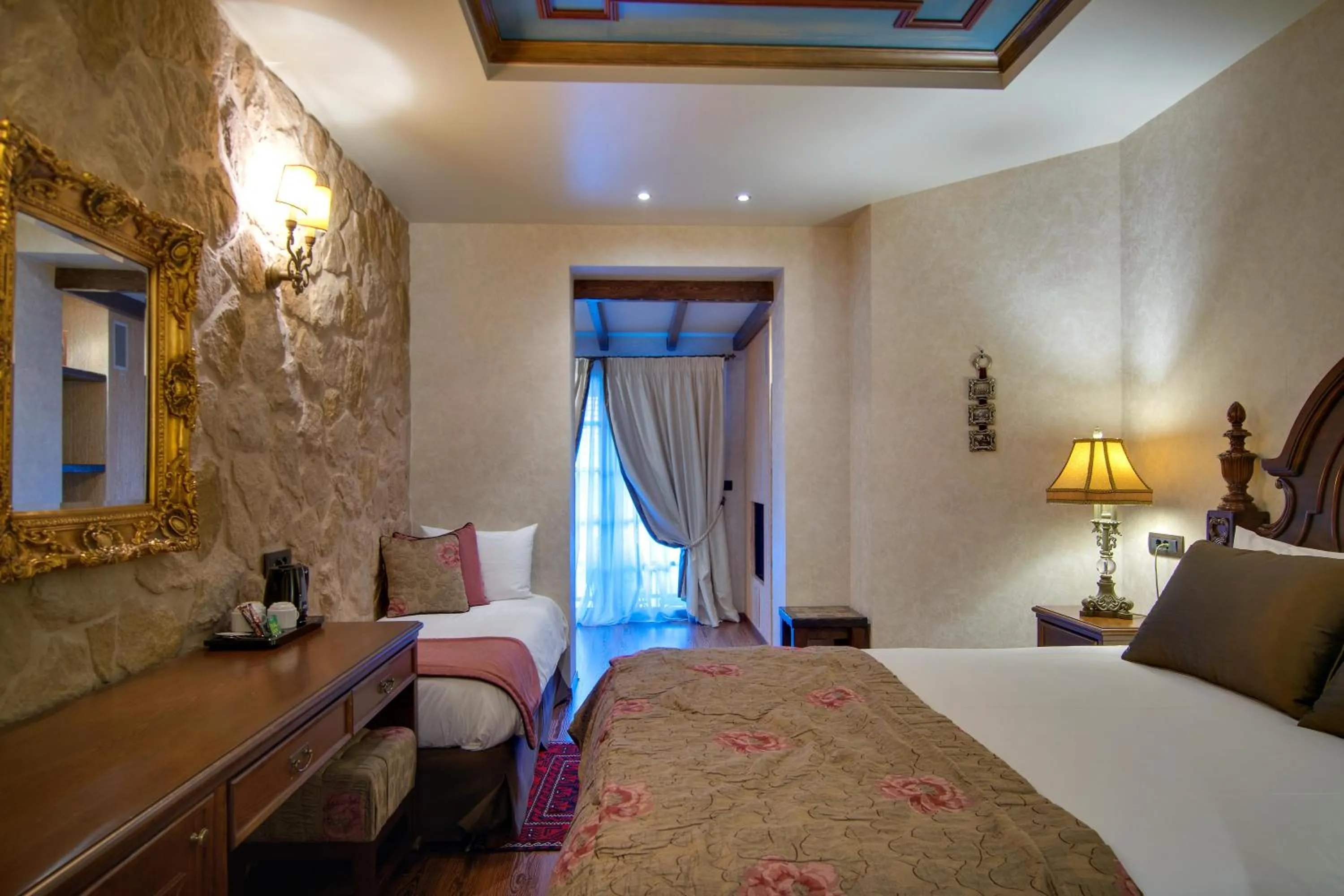 Bed in Hotel Kassaros